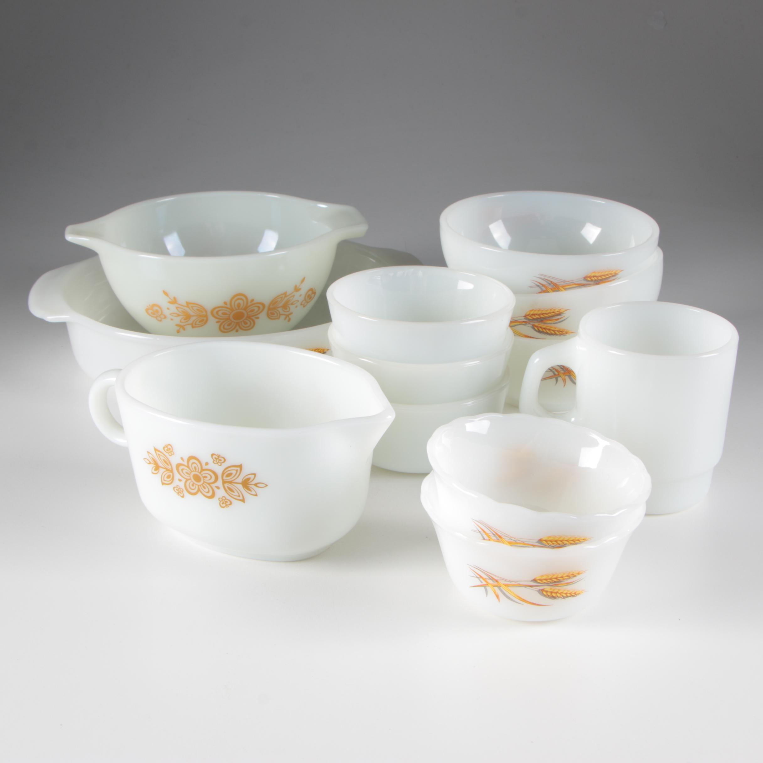 Anchor Hocking/Fire King "Wheat" Glass and Pyrex "Butterfly Gold