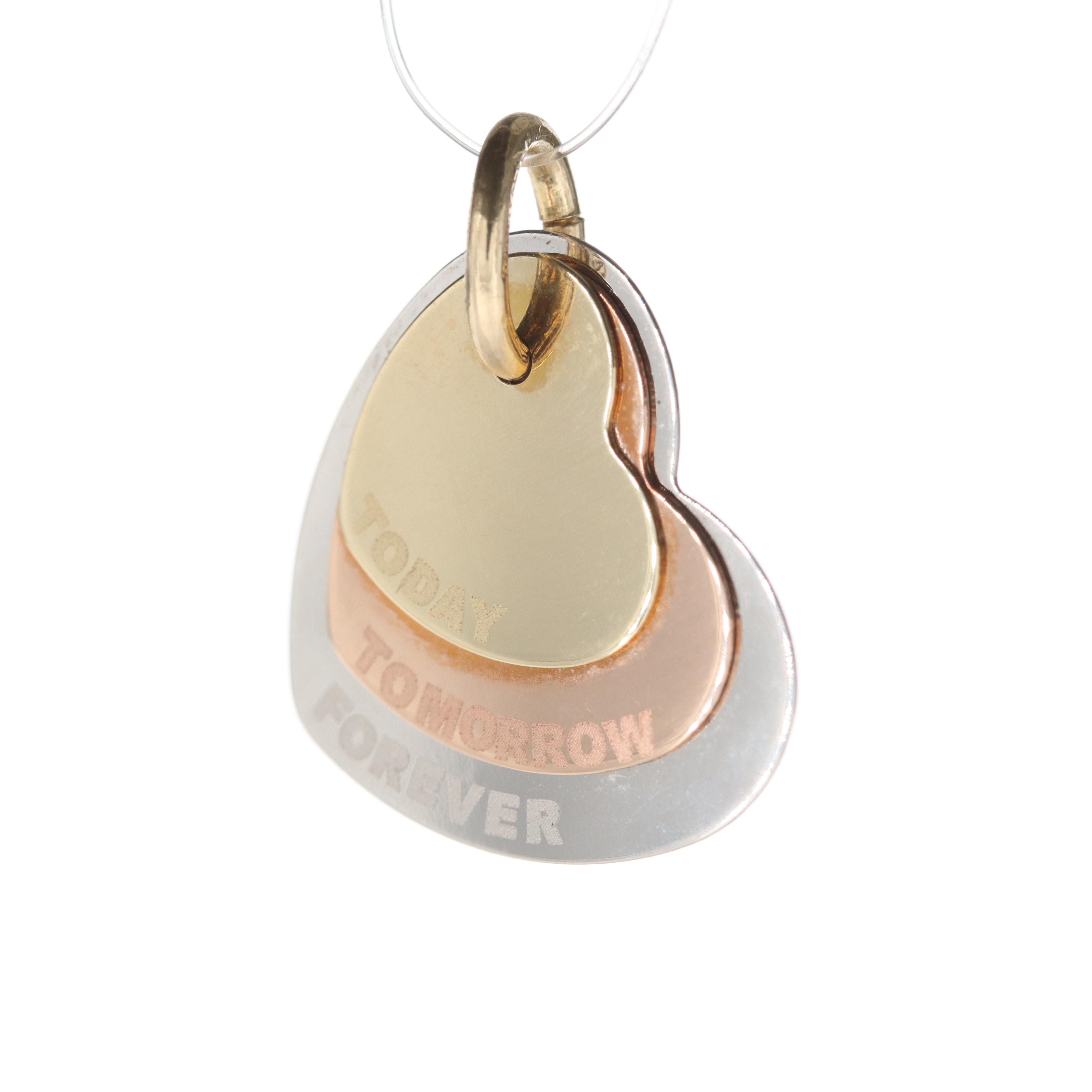 14K White, Yellow and Rose Gold 