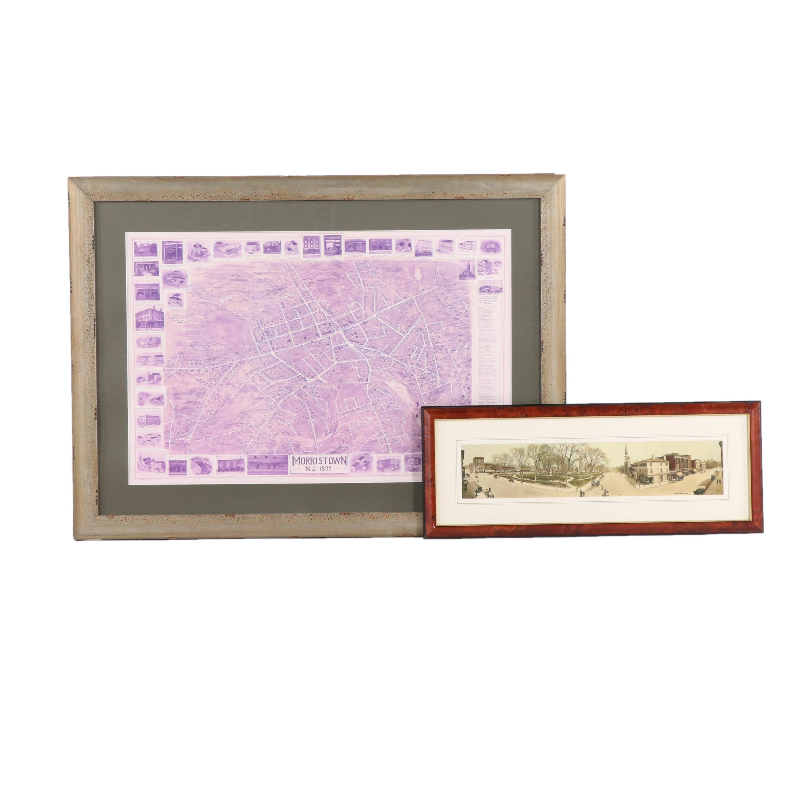 Morristown, New Jersey Frame Map and Reproduction Print EBTH