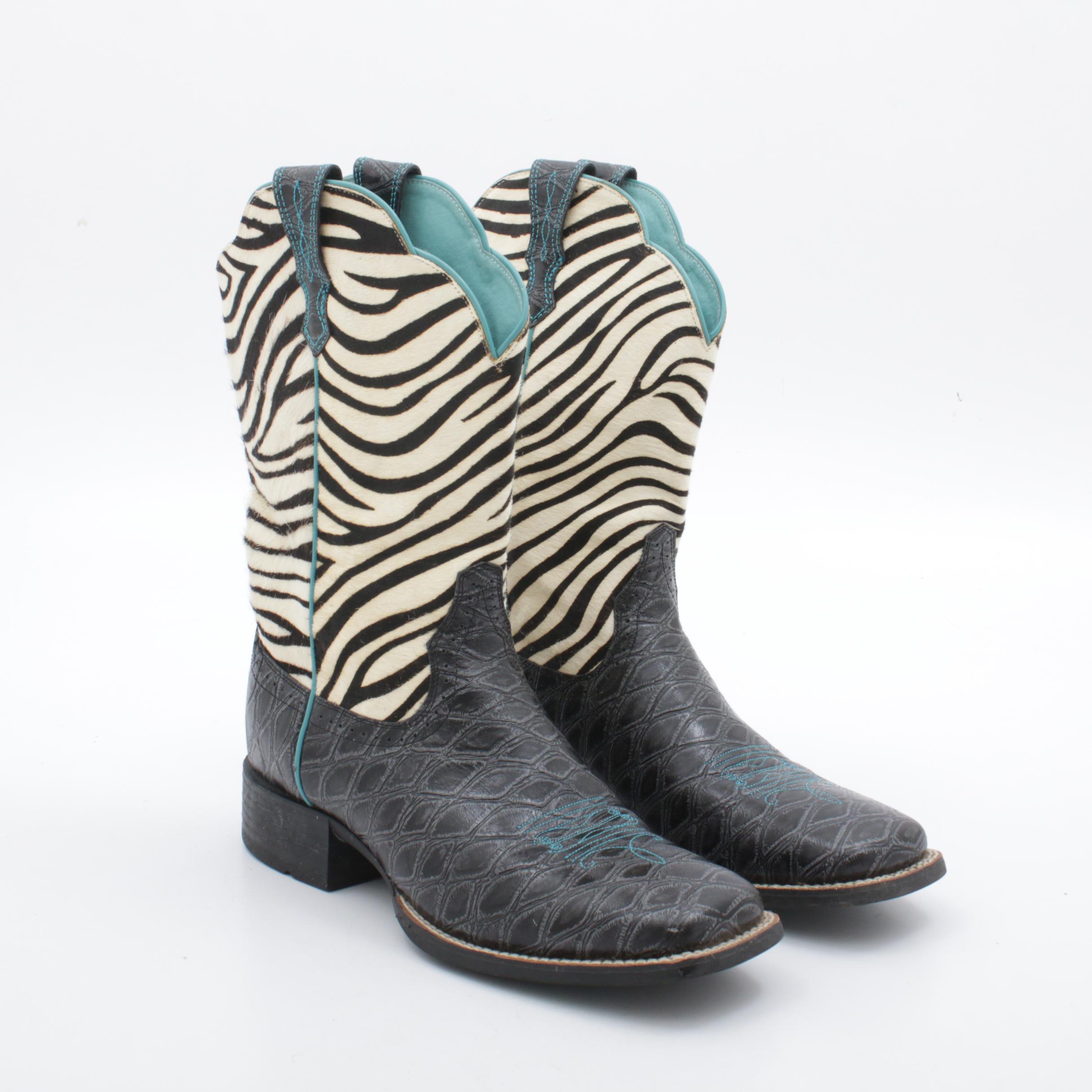 ariat zebra boots