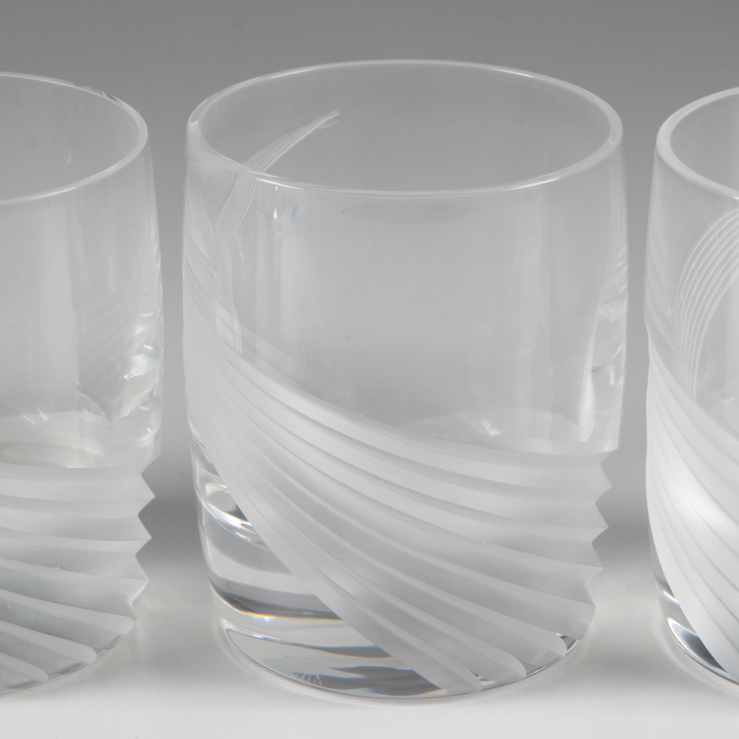 Lenox "Windswept" Double Old Fashioned and Highball Glasses, 19862010