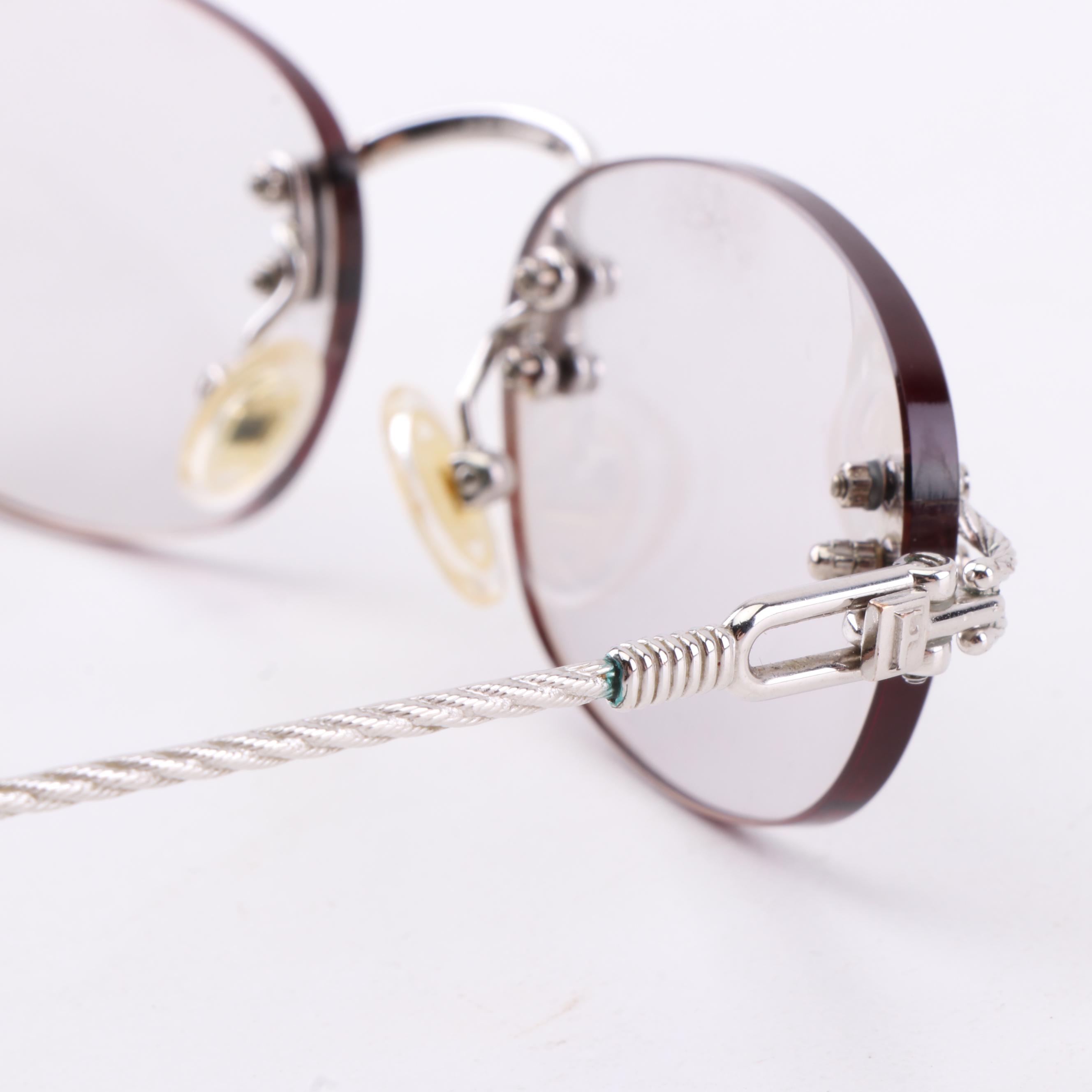 Monture De Lunettes De Soleil FRED Corvette Sans Monture, Dorée, Verres De Démonstration Neufs - Vintage