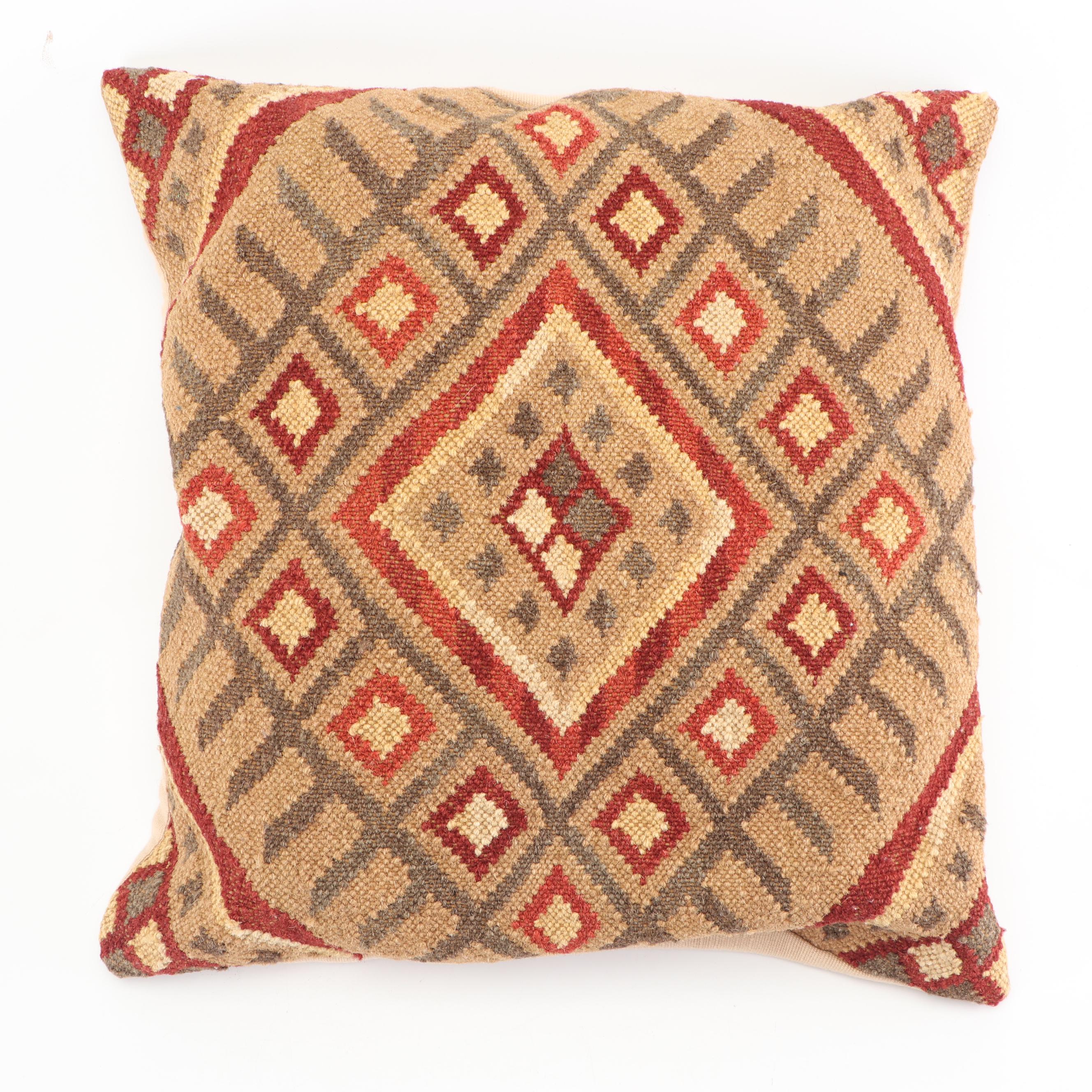 Pottery Barn Kilim Style Faced Throw Pillows EBTH