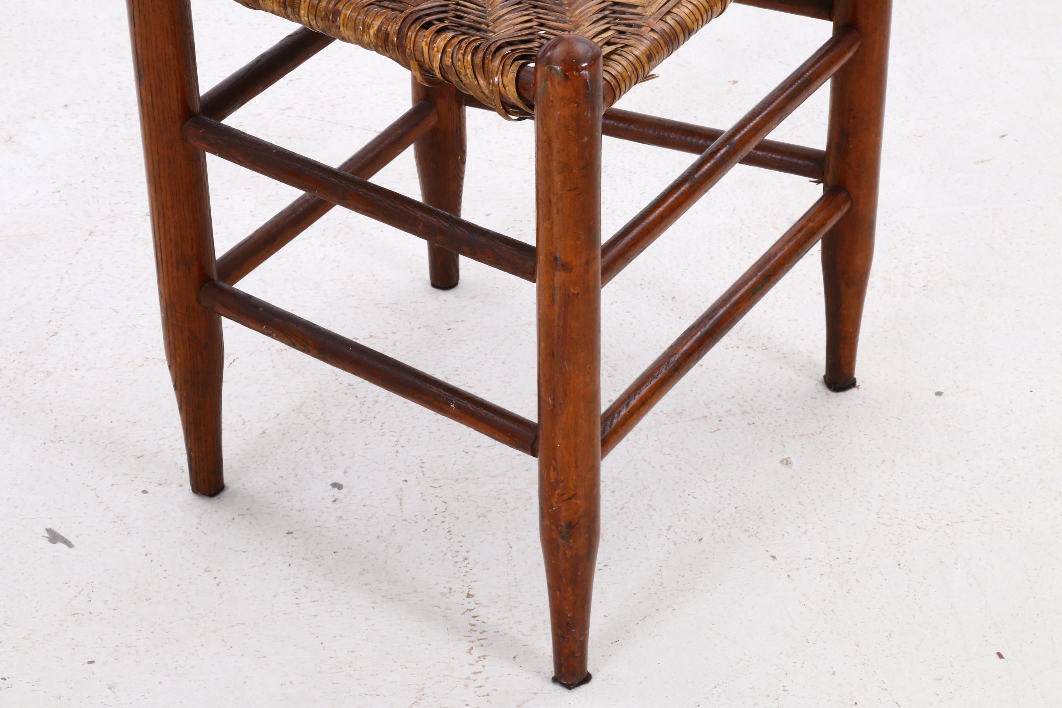 Woven Hickory Seat and Cane Seat Ladder Back Chairs EBTH