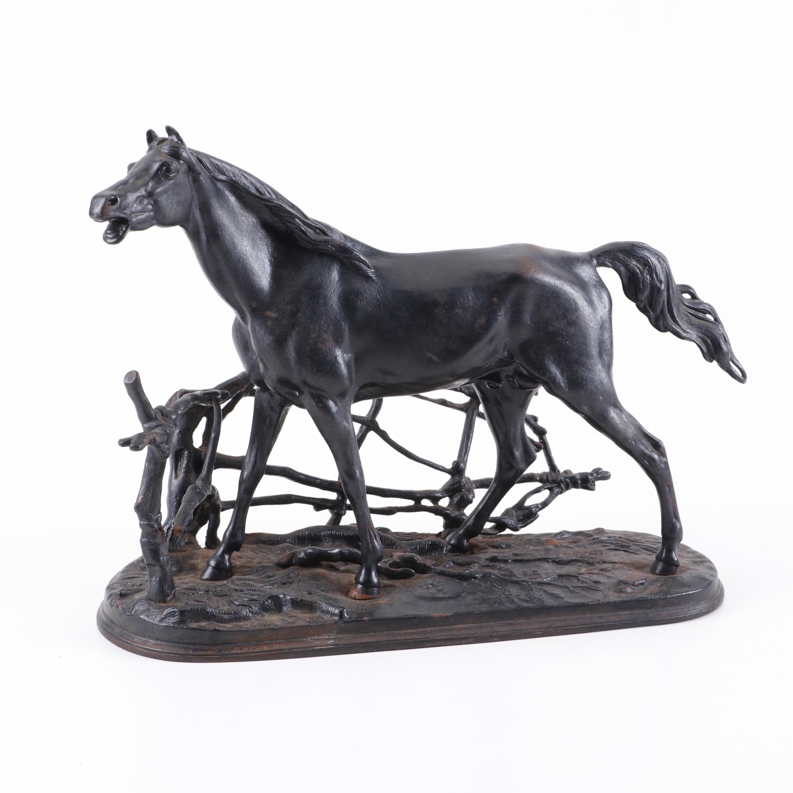Cast Iron Horse Sculpture EBTH