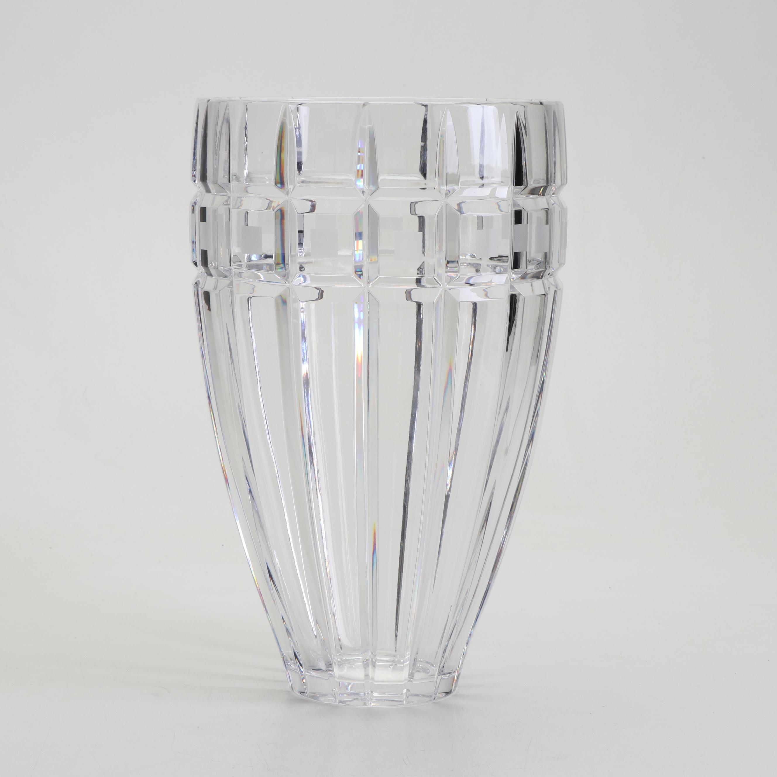 Marquis By Waterford Quadrata Crystal Flower Vase Ebth