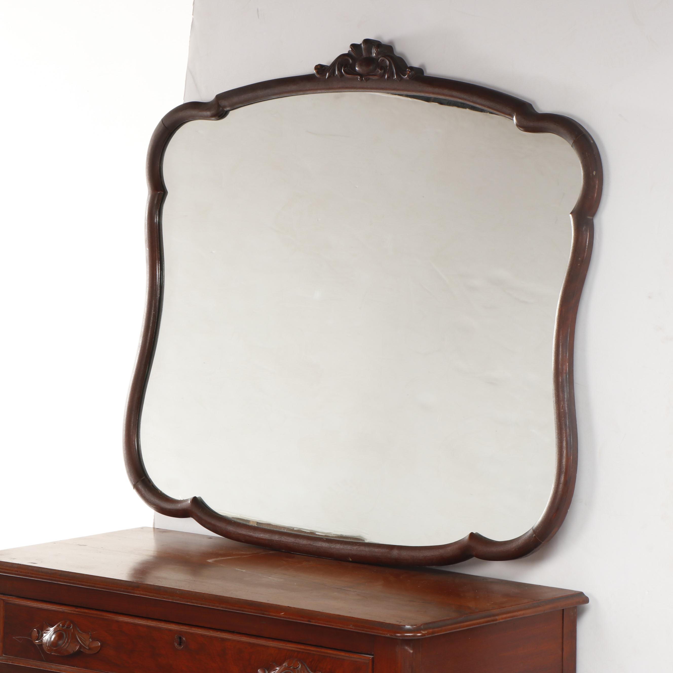 Victorian Style Mahogany Finished Chest of Drawers with Mirror EBTH