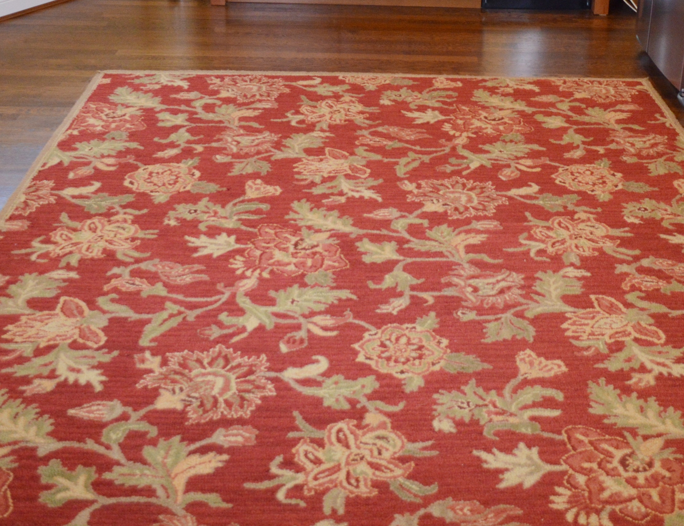 Tufted Pottery Barn "Palampore Red" Wool Rug EBTH