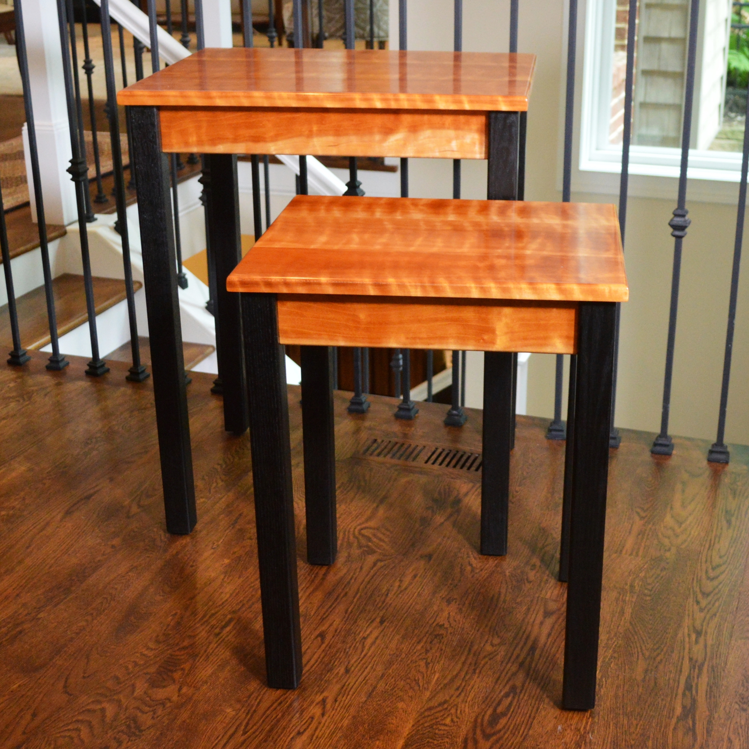 Madison Table Works HandCrafted Curly Cherry Nesting Tables EBTH