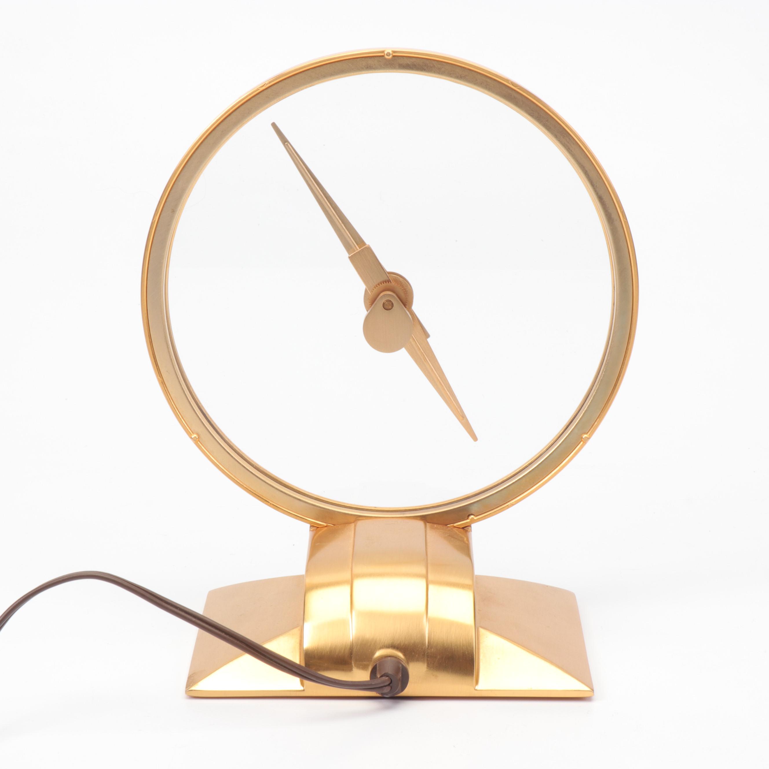 Jefferson "Golden Hour" Electric Clock, Mid Century EBTH