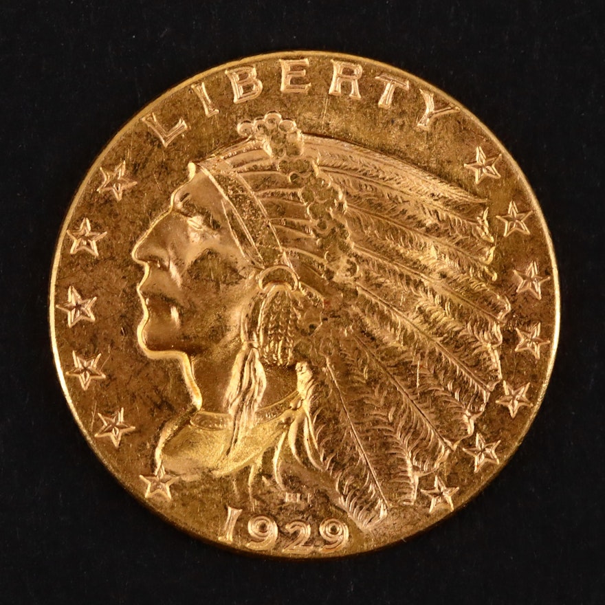 1929 Indian Head 250 Gold Quarter Eagle