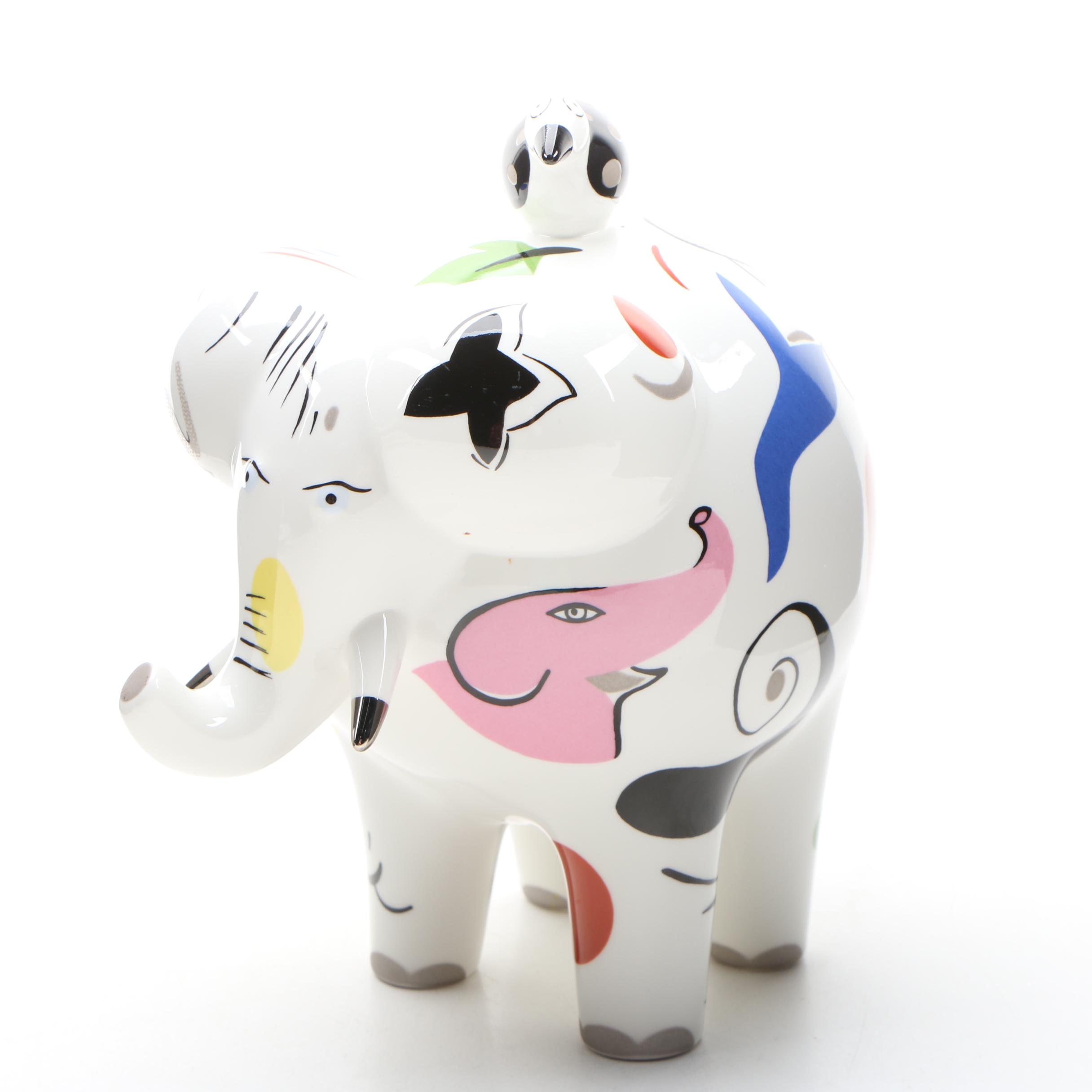 Villeroy & Boch Animal Park Series Elephant and Bird Figurine EBTH