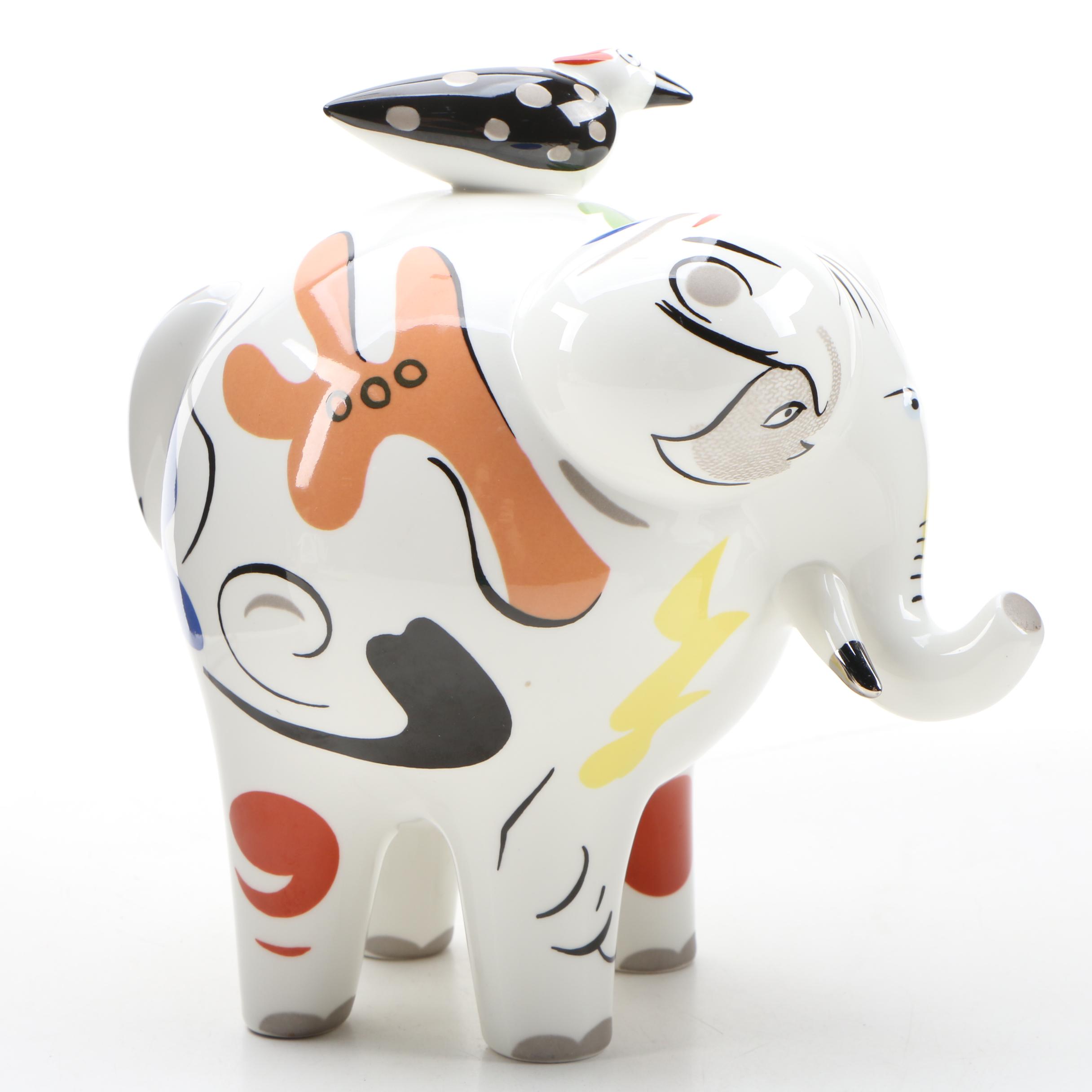 Villeroy & Boch Animal Park Series Elephant and Bird Figurine EBTH