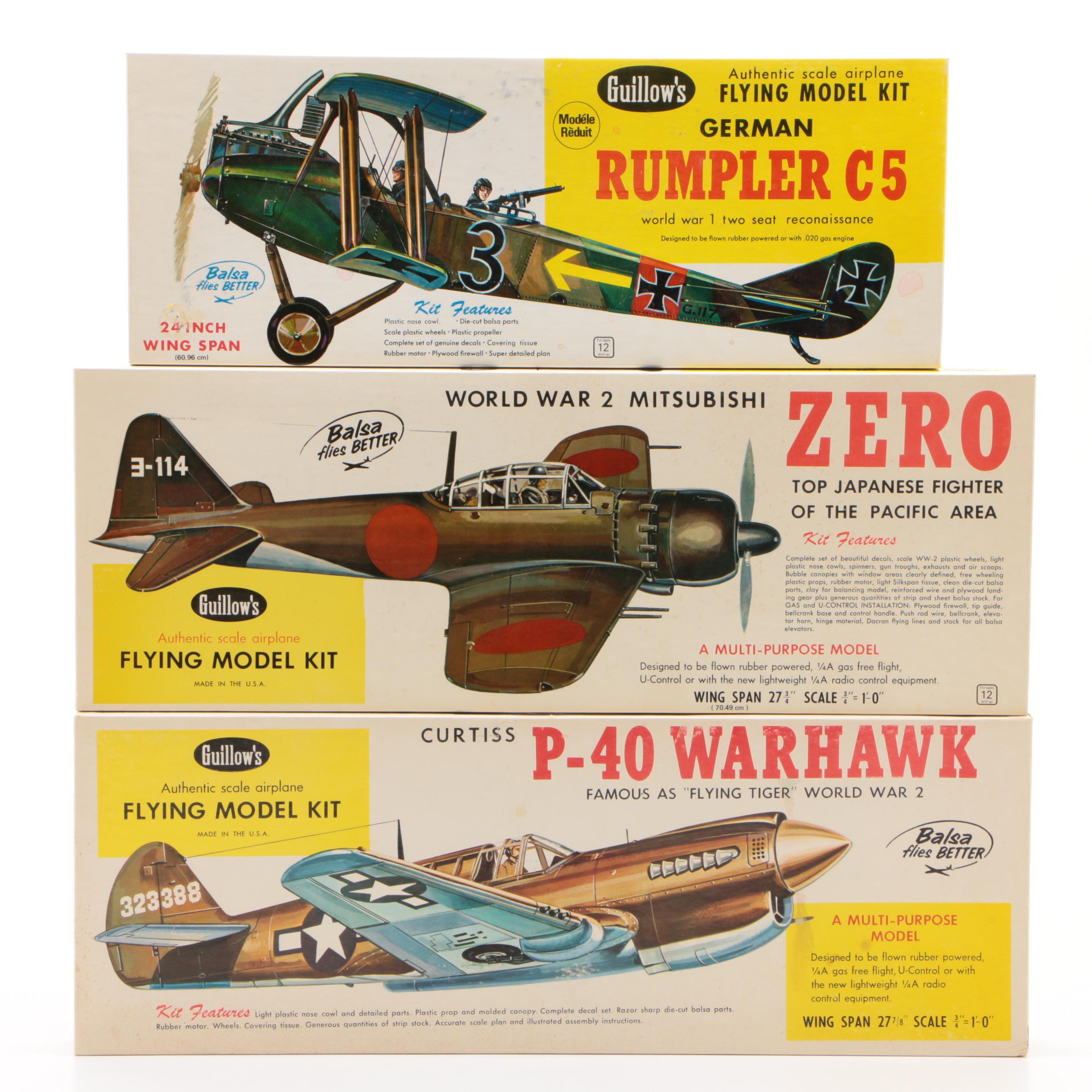 Guillow's Flying Model Kits with Blueprints, 1960s 1970s EBTH