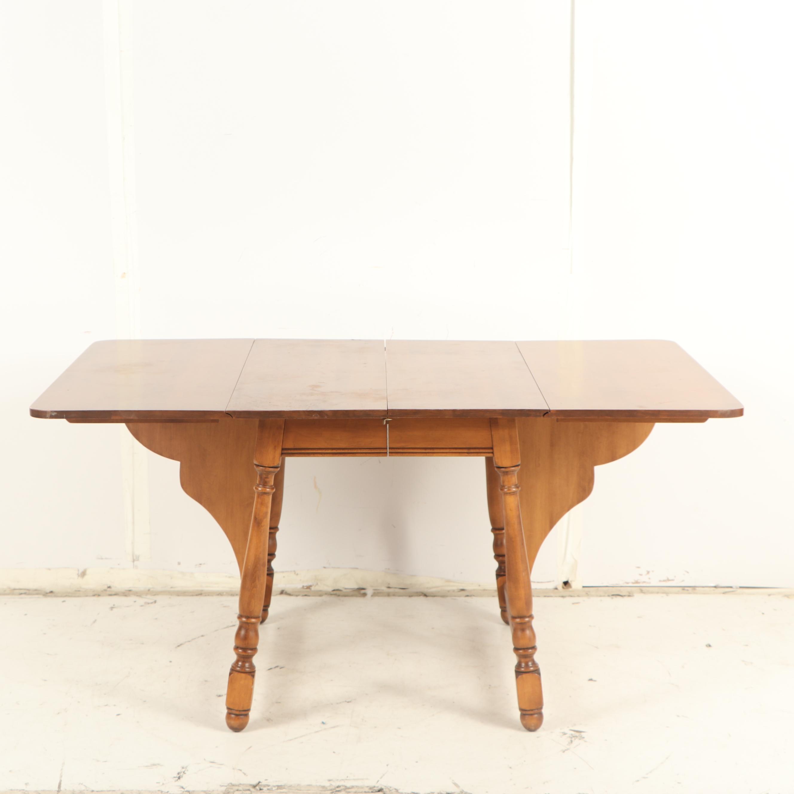 Drop Leaf Wooden Dining Table, Mid 20th Century EBTH