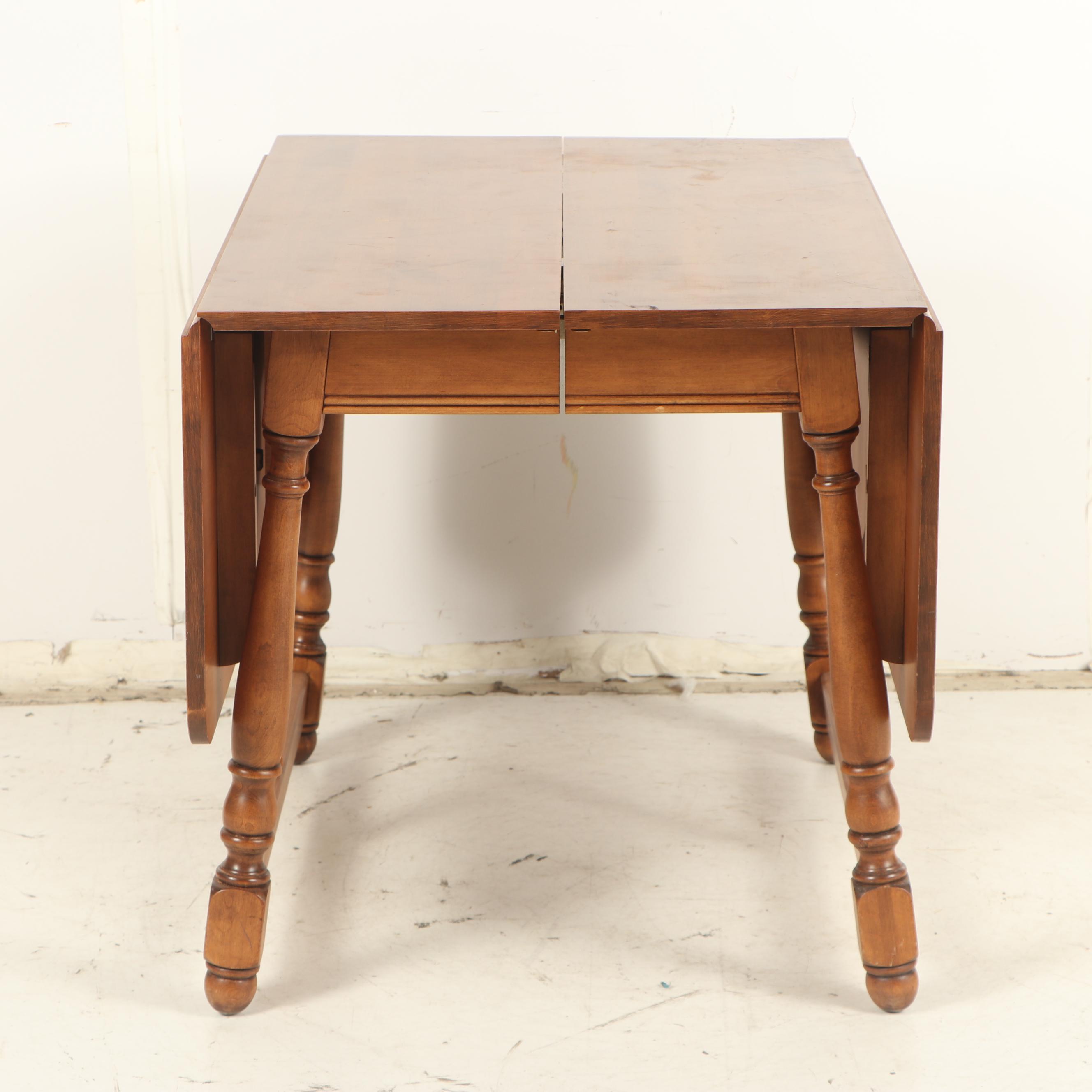 Drop Leaf Wooden Dining Table, Mid 20th Century EBTH