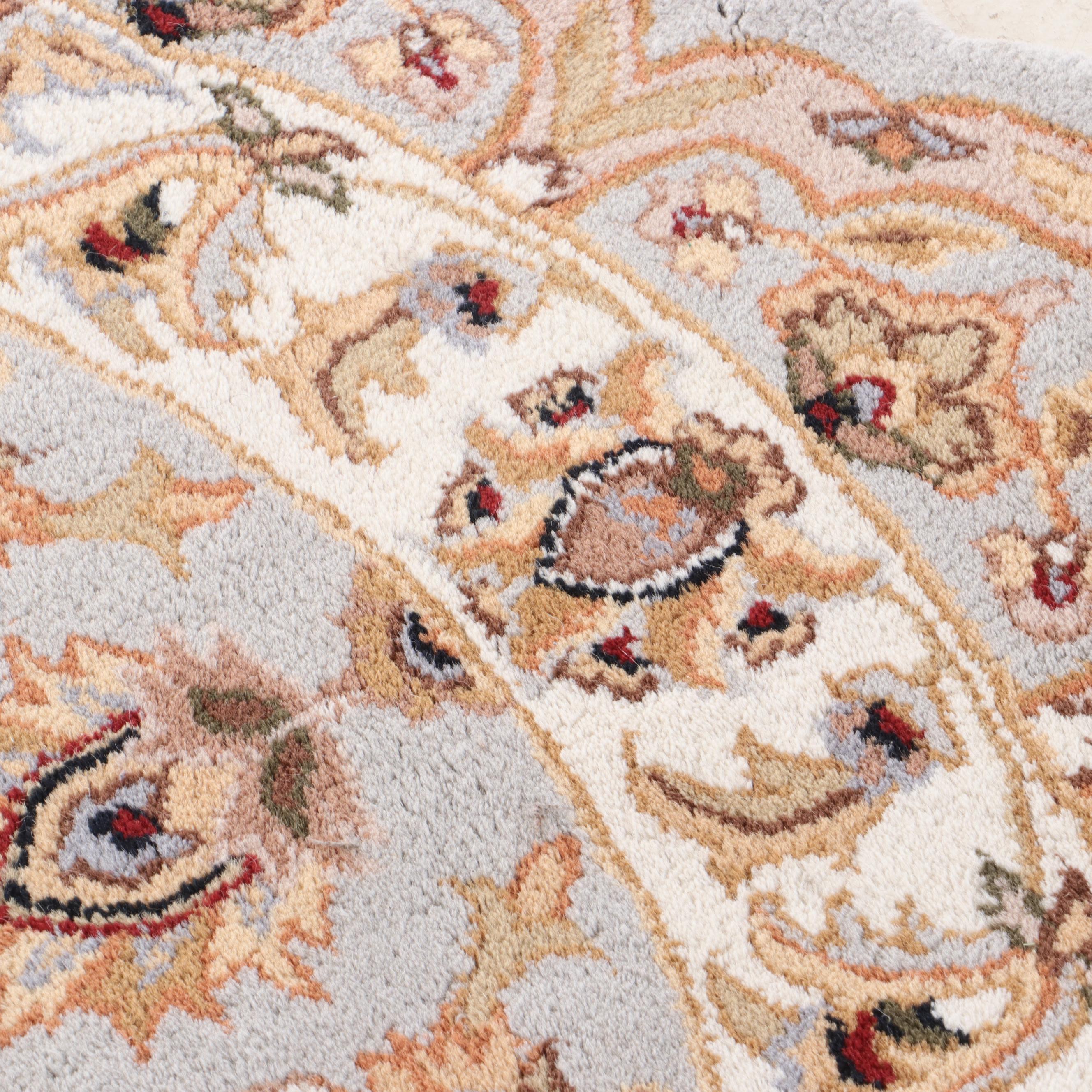 HandTufted Charisma Collection Indian Scalloped Edge Wool Area Rug EBTH