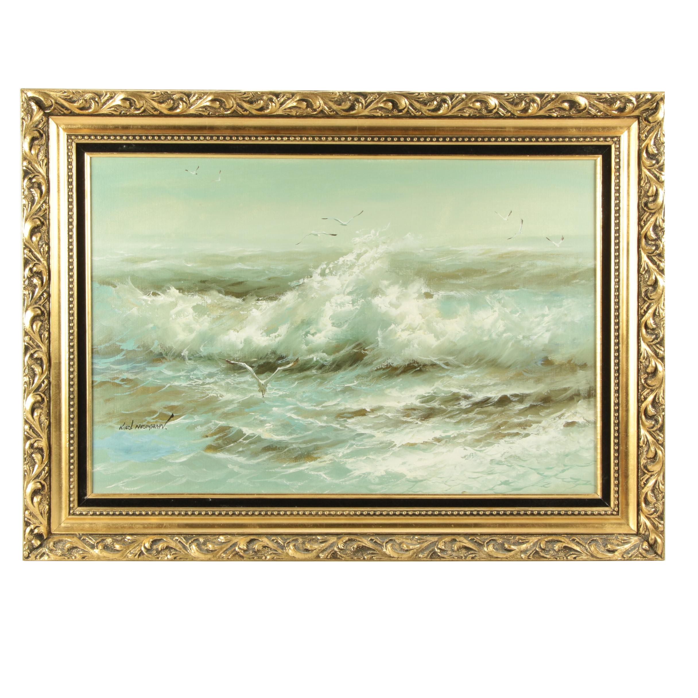 Karl Neumann Seascape Oil Painting Ebth