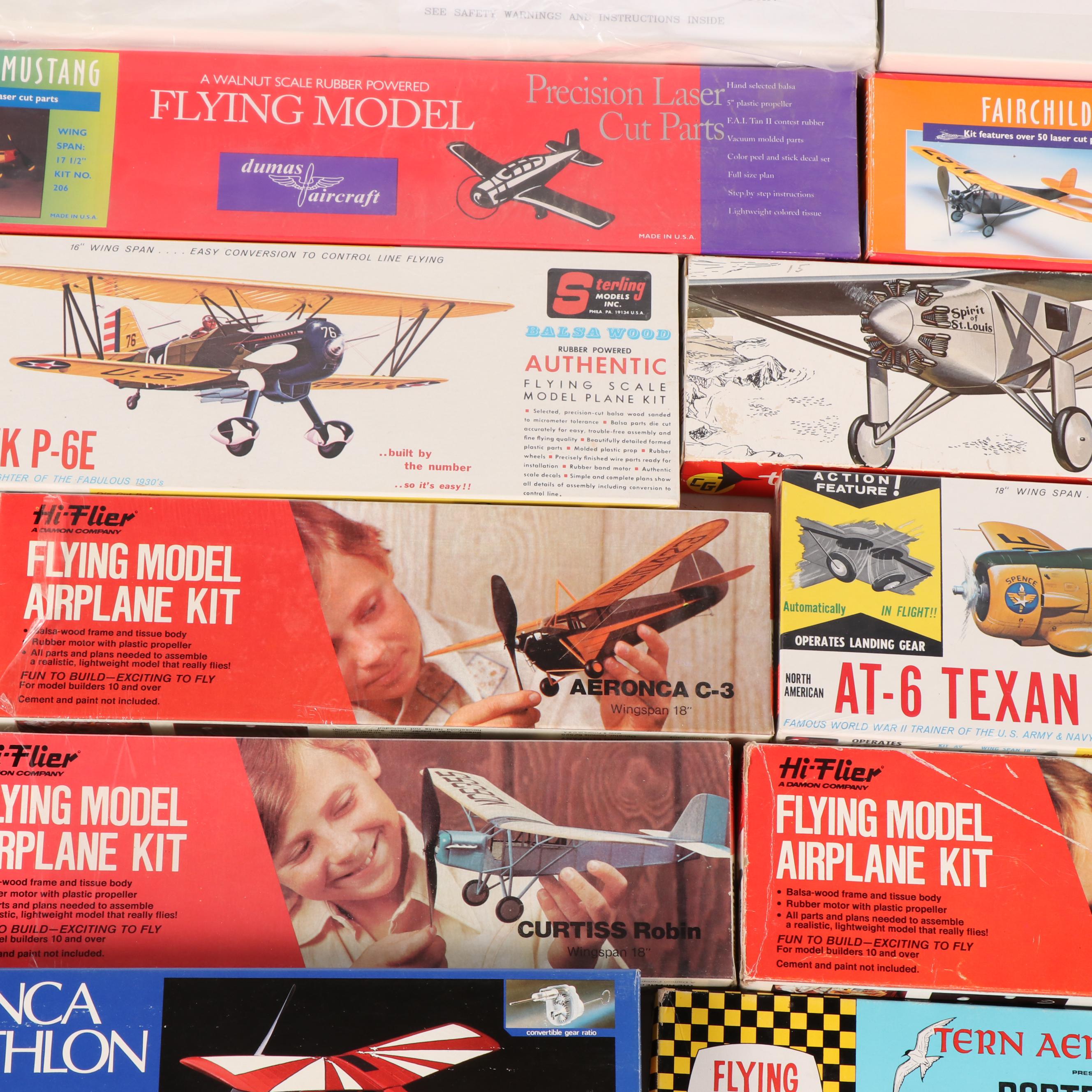 Flying Airplane Scale Model Kits by Diels Engineering, HiFlier, and