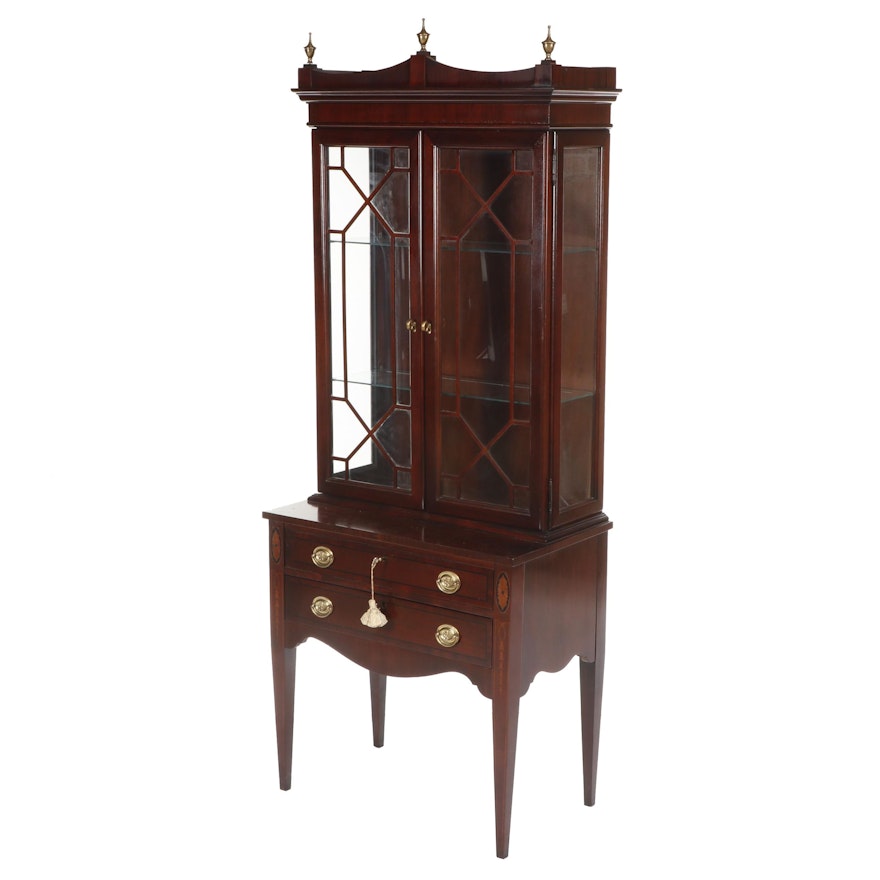 Jasper Cabinet Chinese Chippendale Style Mahogany Finished