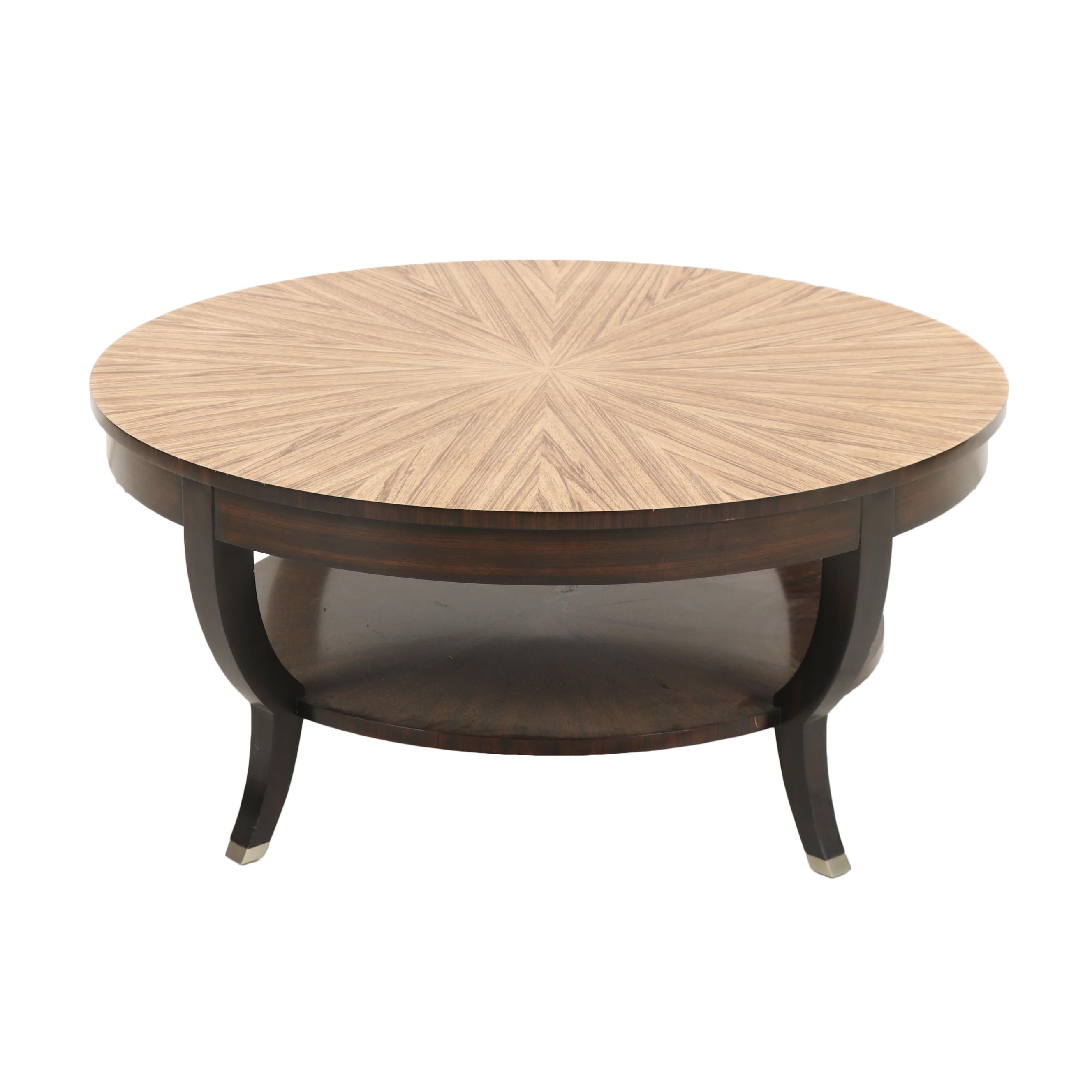 Maitland Smith Zebra Wood Coffee Table Late 20th Century Ebth