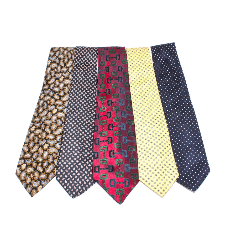 Gucci, Bergdorf Goodman, Bloomingdale&#39;s and Saks Fifth Avenue Silk Neckties | EBTH