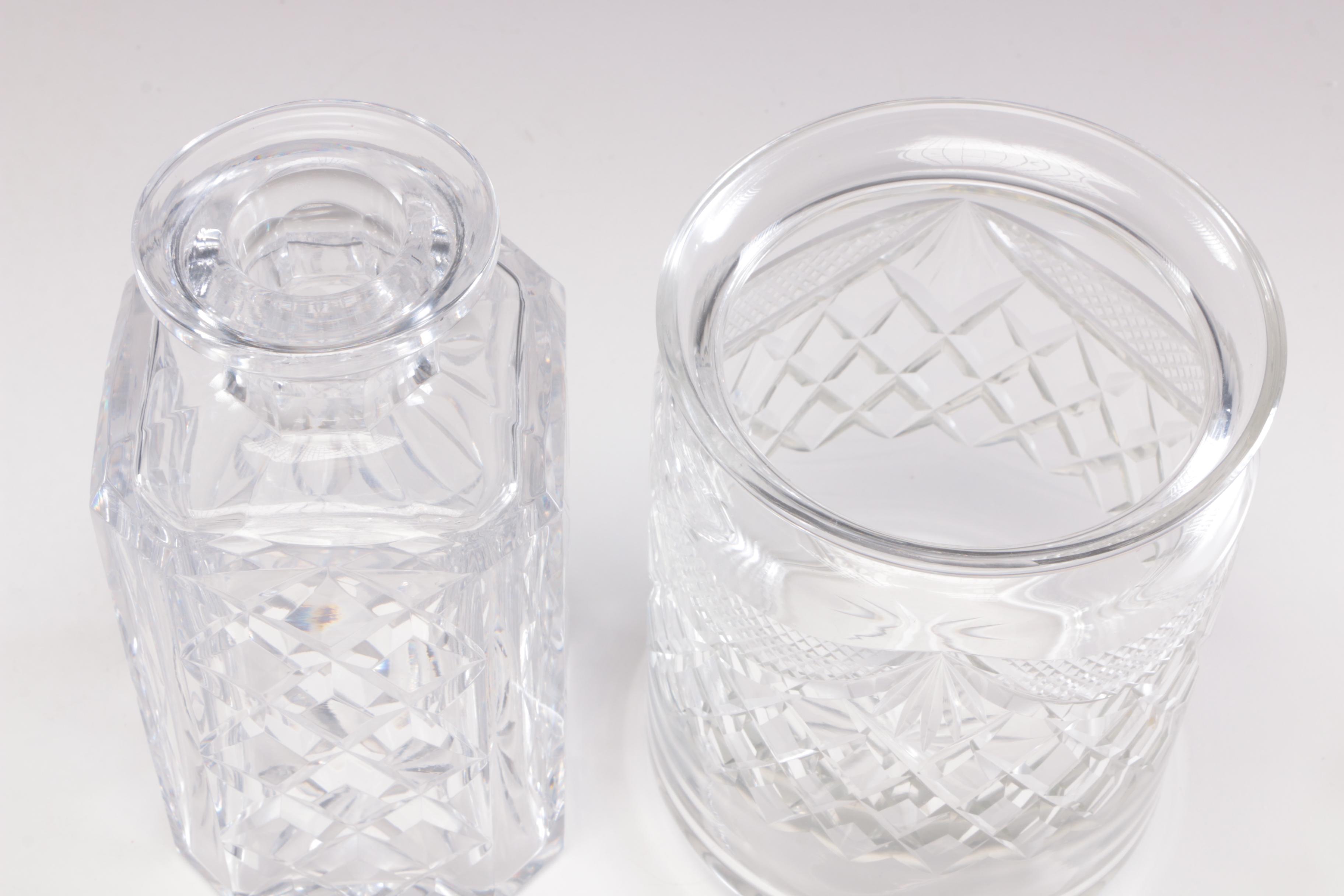 Waterford "Slane" Crystal Pitcher, Brilliant Cut Glass Pitcher, and