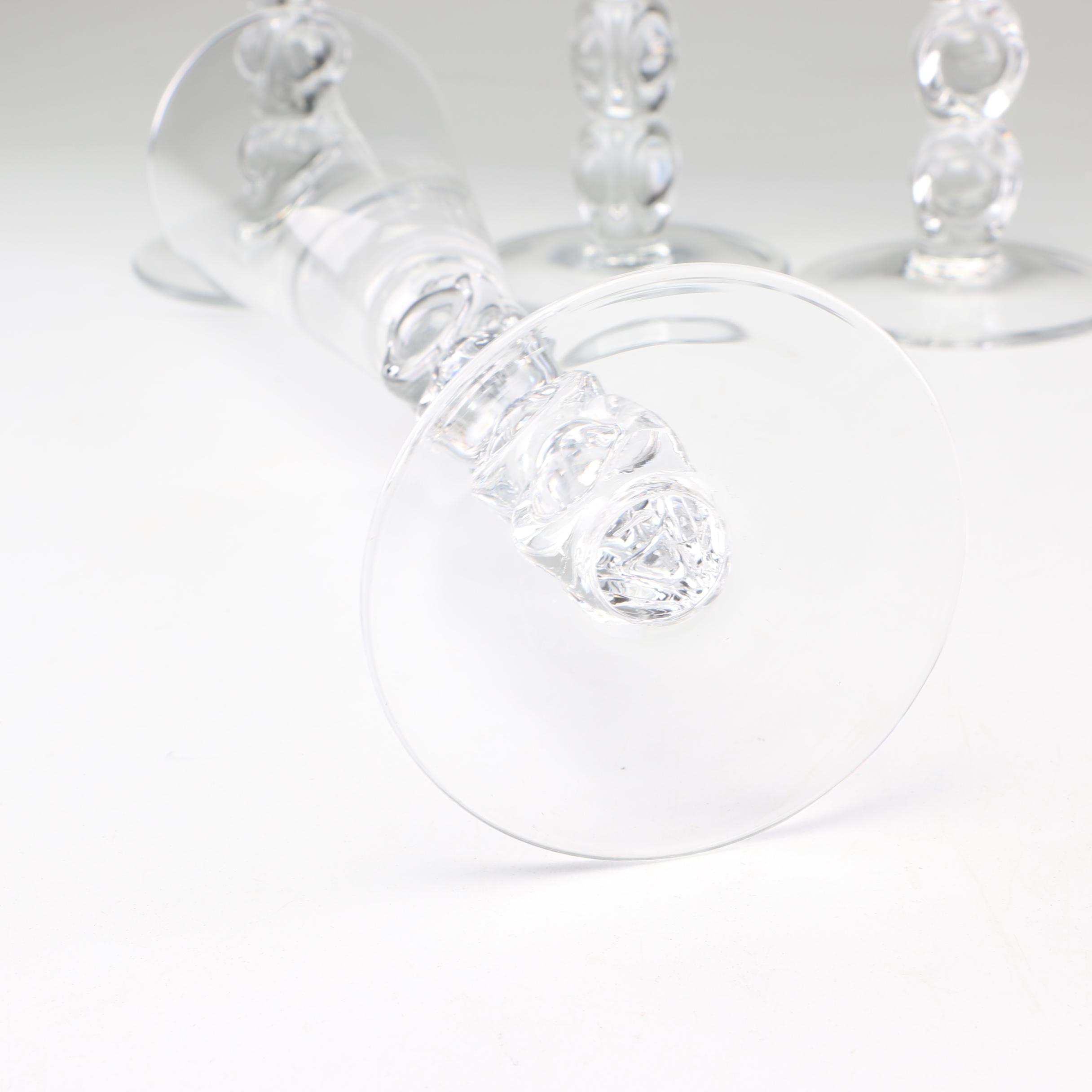 Crystal Champagne Flutes and Martini Glasses with Stacked Ball Stems EBTH