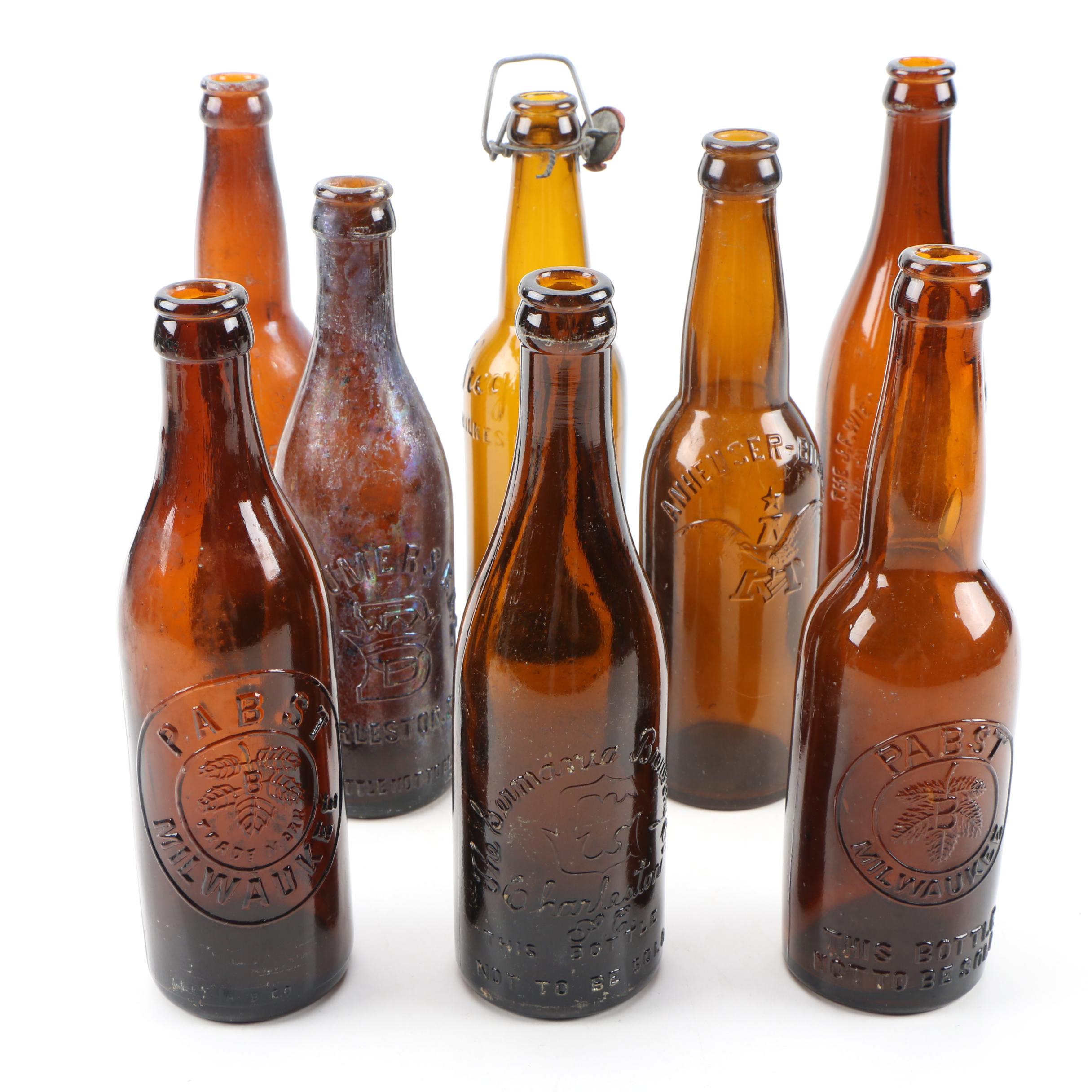 Amber Glass Beer Bottles From East Coast Breweries, Antique EBTH