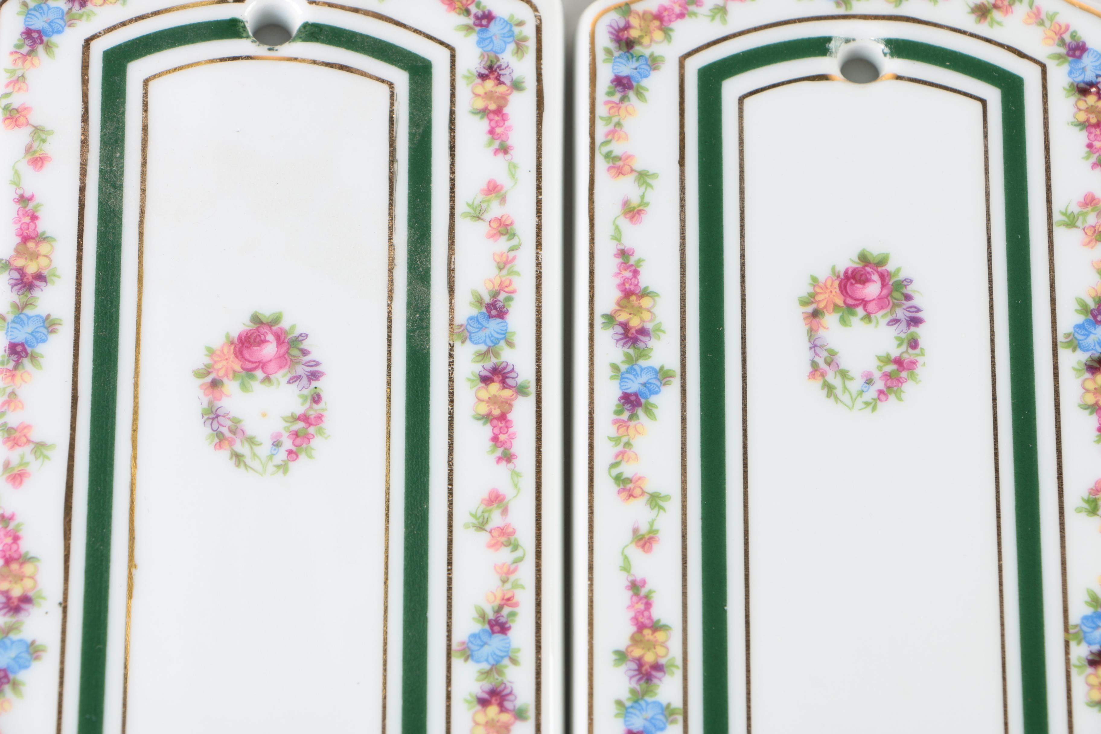 Limoges Porcelain Door Push Plates EBTH