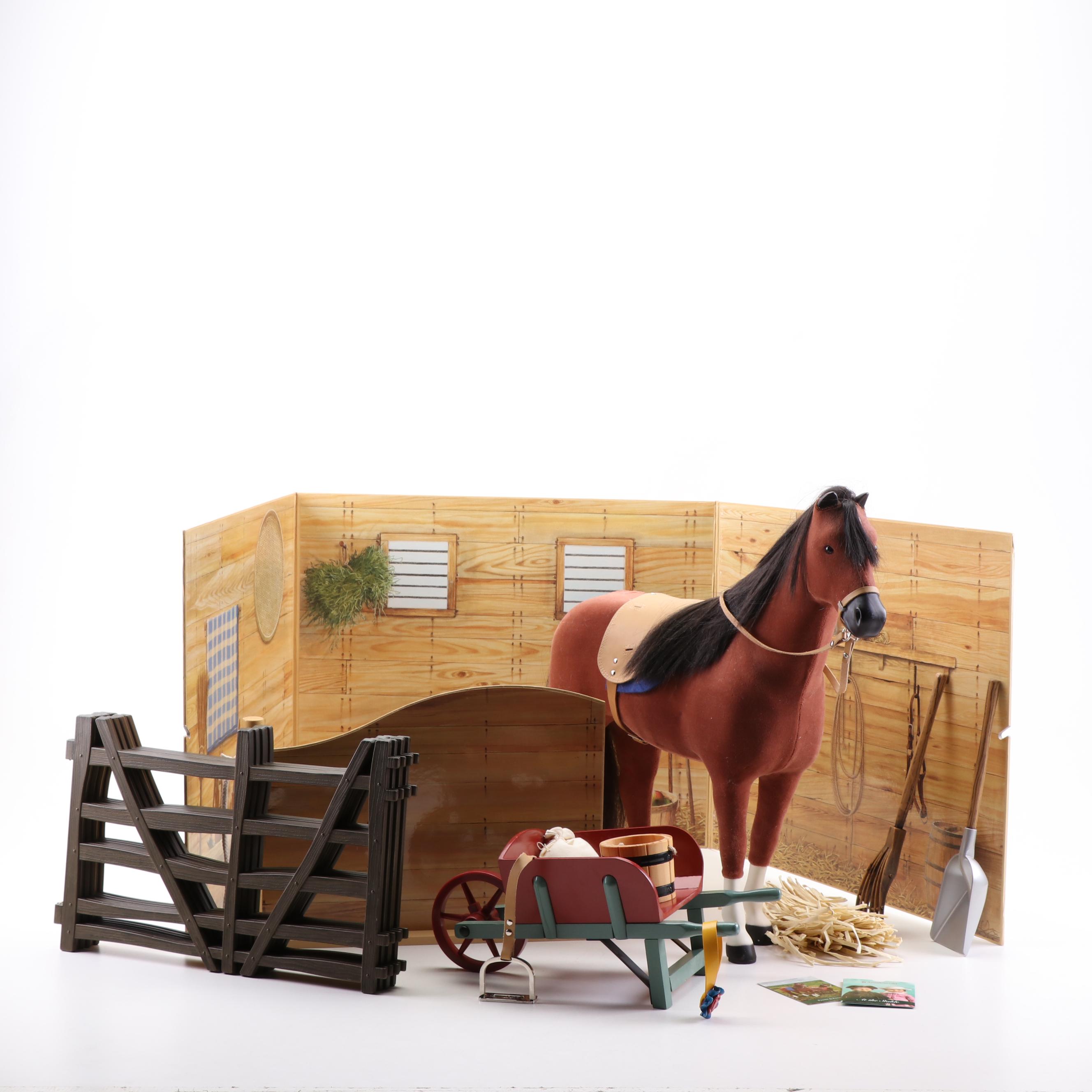 American Girl Penny Horse With Barn Accessories Ebth