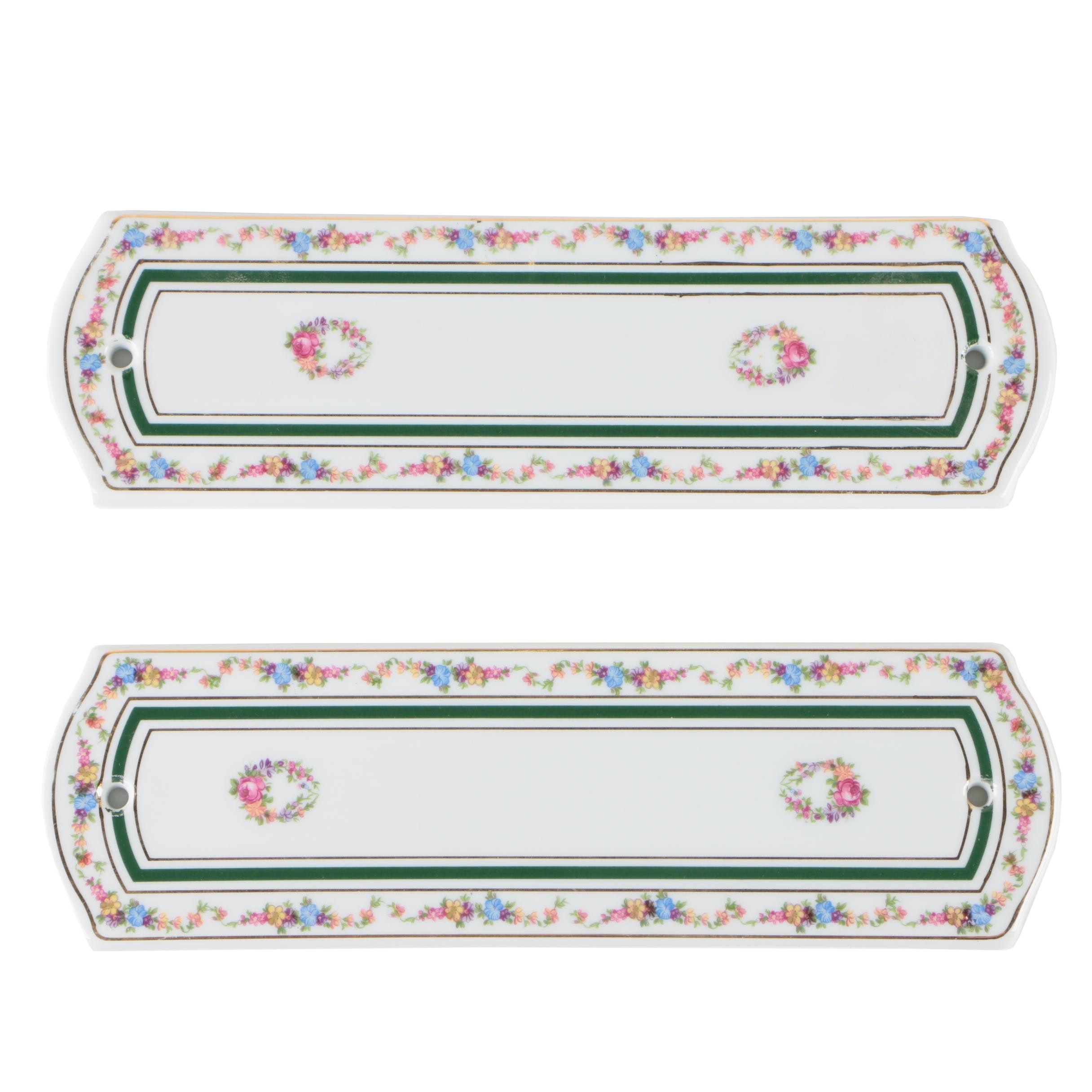 Limoges Porcelain Door Push Plates EBTH