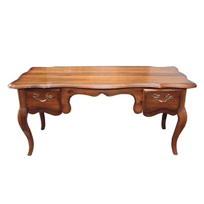 Louis XV Style Fruitwood Writing Desk, Mid-to-Late 20th Century Louis XV Style Fruitwood Writing Desk, Mid-to-Late 20th Century