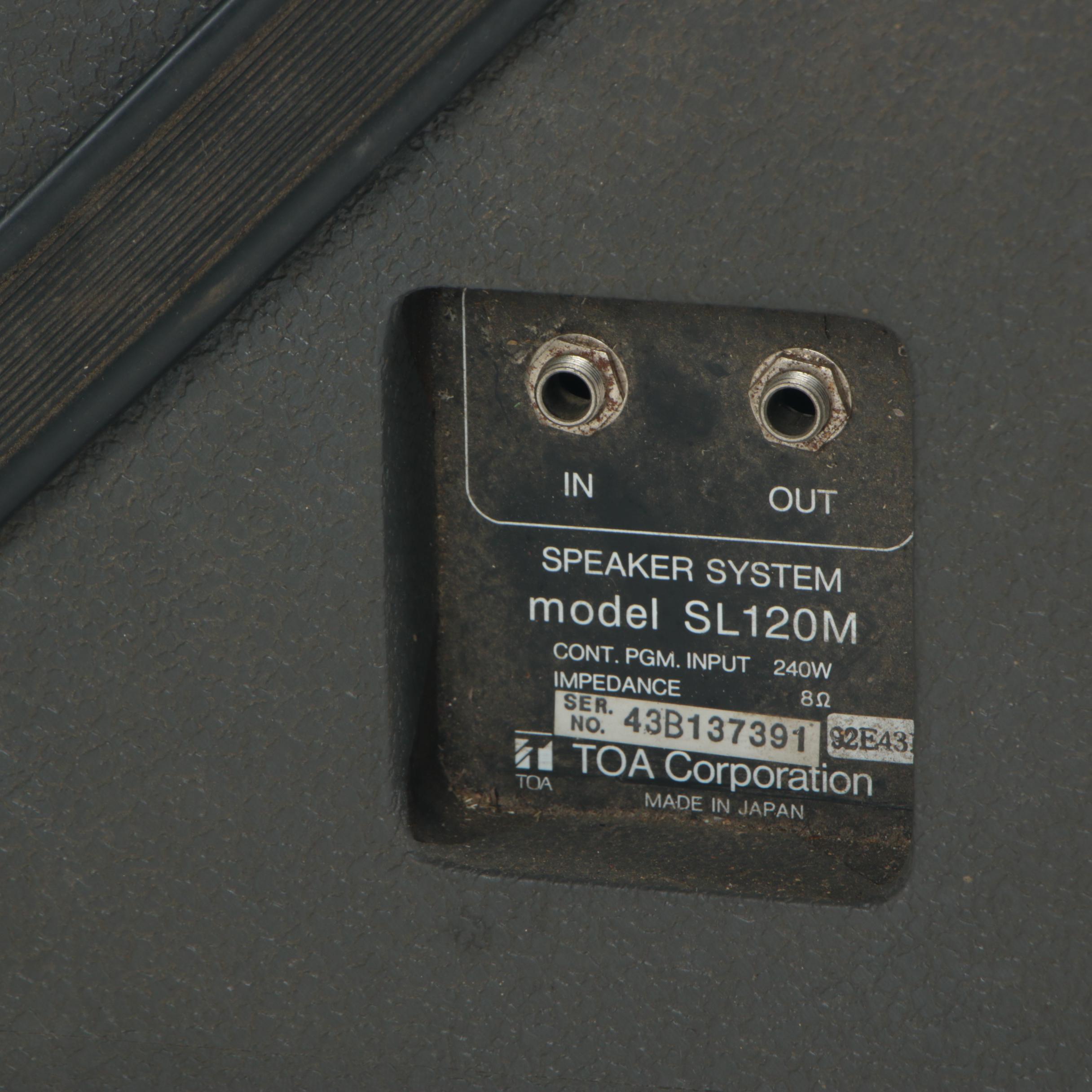 TOA Monitor Speaker SL120M and Sound Reinforcement Speaker SL15 EBTH