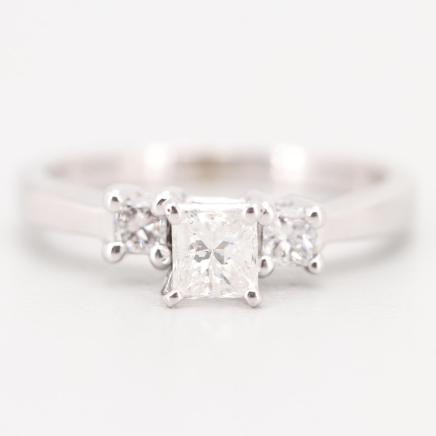 14K White Gold Diamond Ring | EBTH