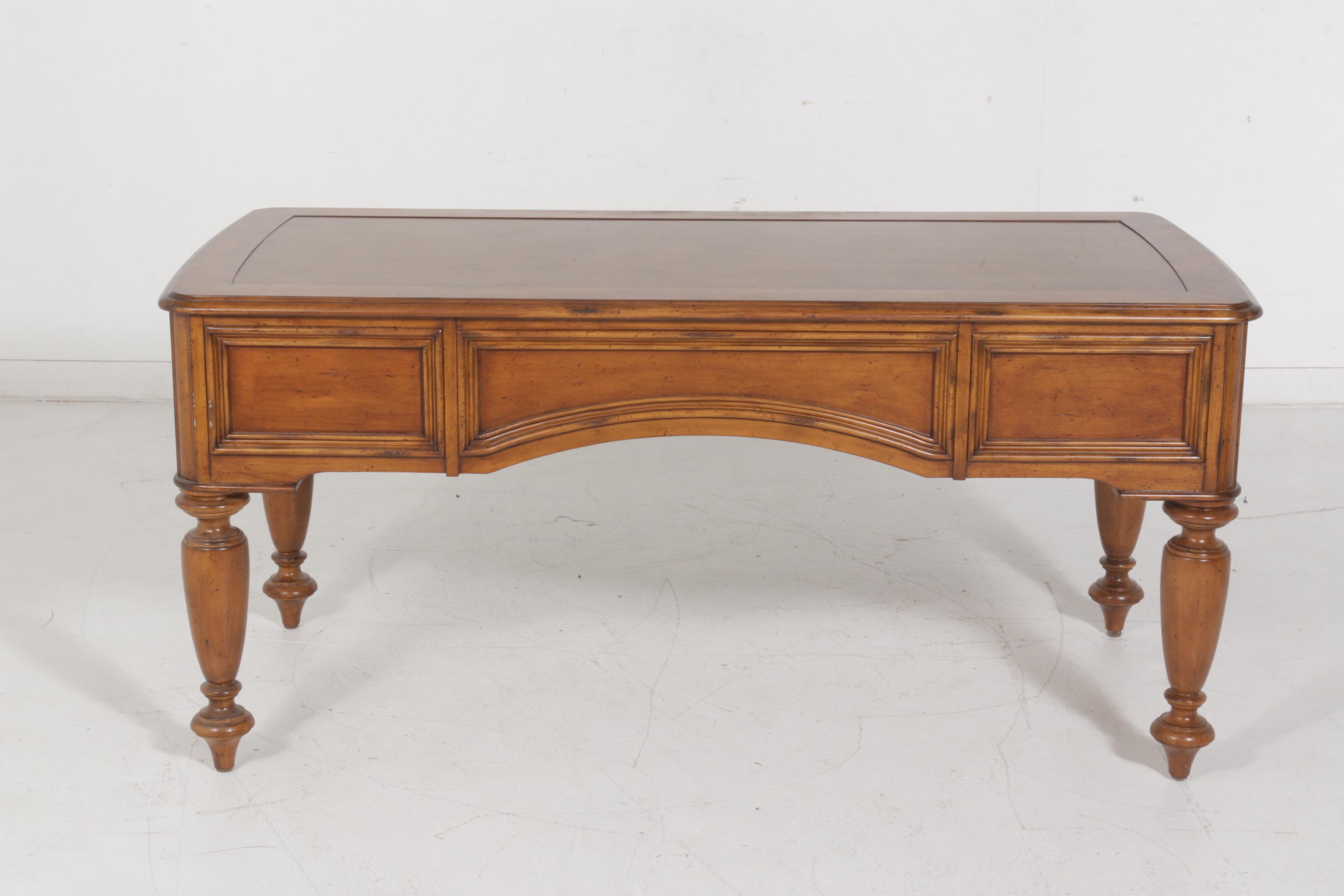 The Ellis Line by Sligh Leather Top Office Desk EBTH