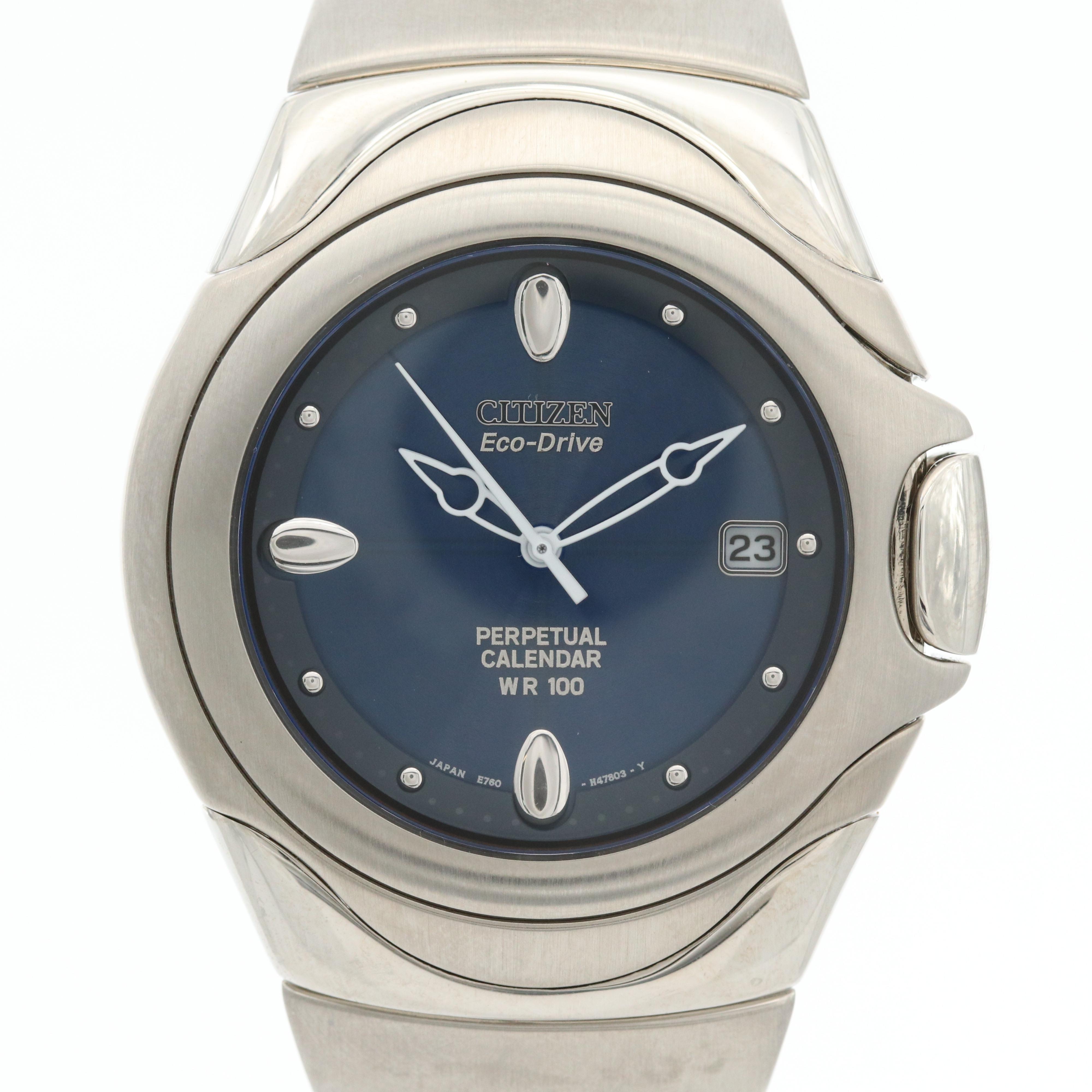 Citizen Eco-Drive Perpetual Calendar Stainless Steel Wristwatch | EBTH
