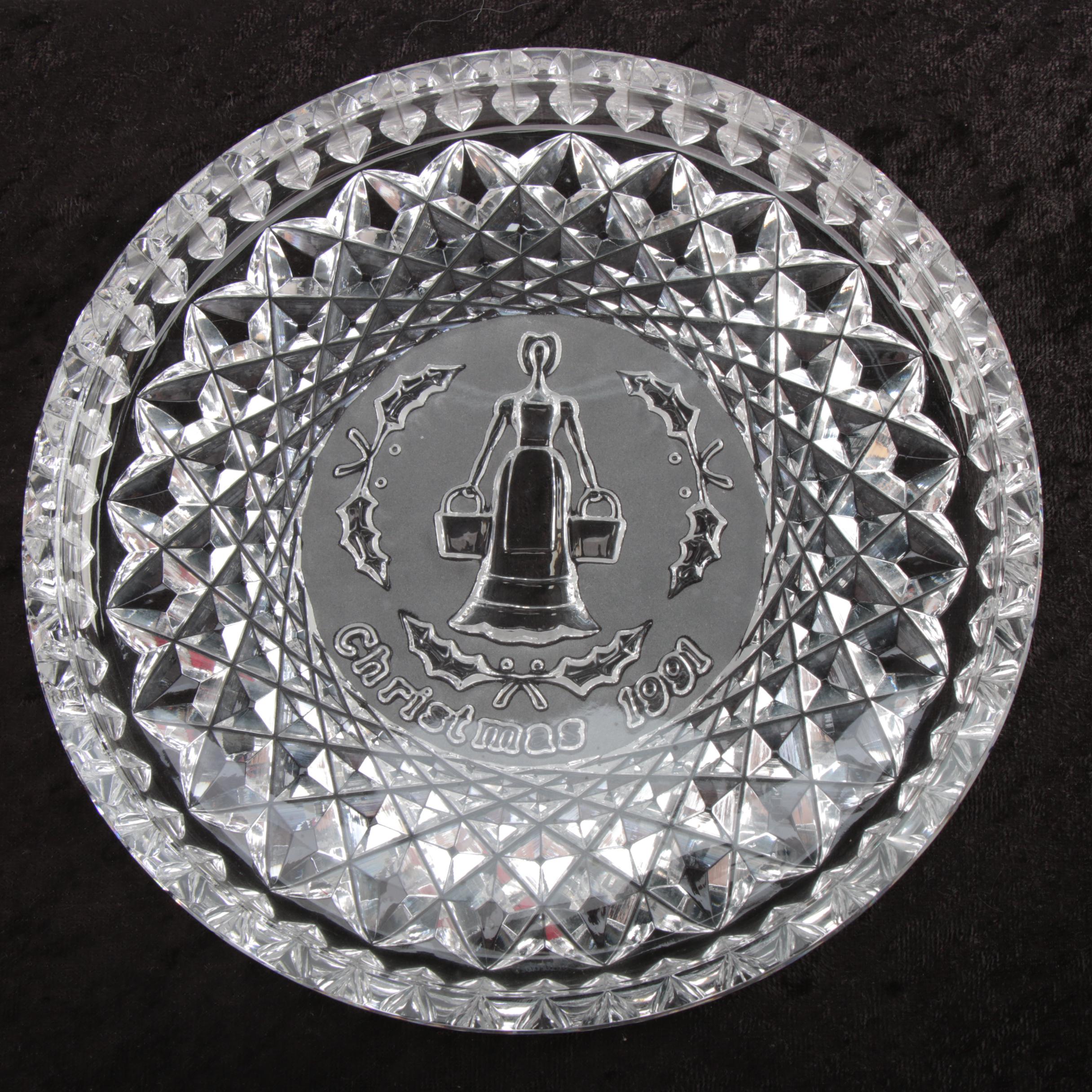 Waterford Crystal "Twelve Days of Christmas" Collectors Plates, 1990