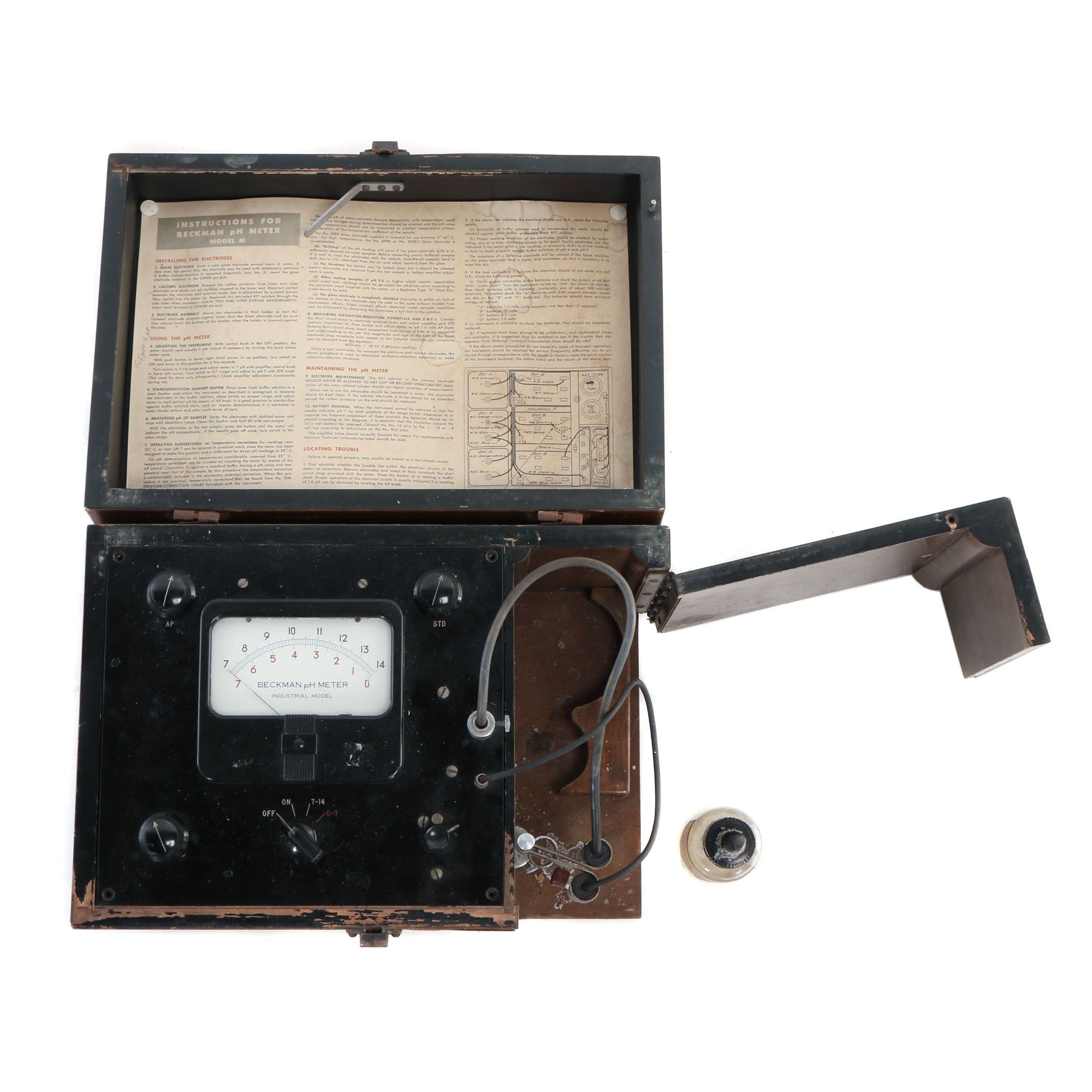 Beckman Glass Electrode pH Meter Model M, Mid to Late 20th Century EBTH