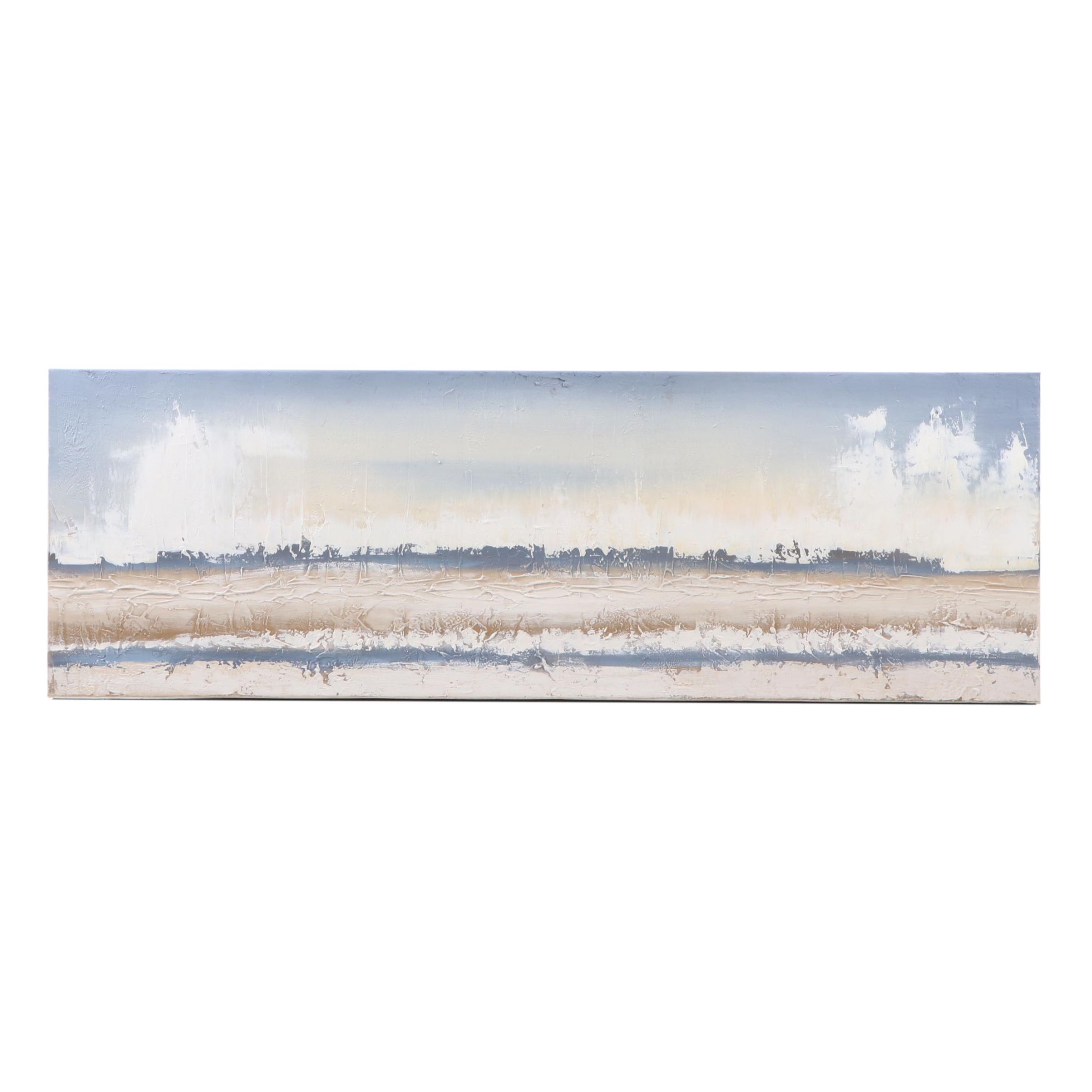 Sarah Brooke Coastal Landscape Oil Painting Autumn Shore Ebth