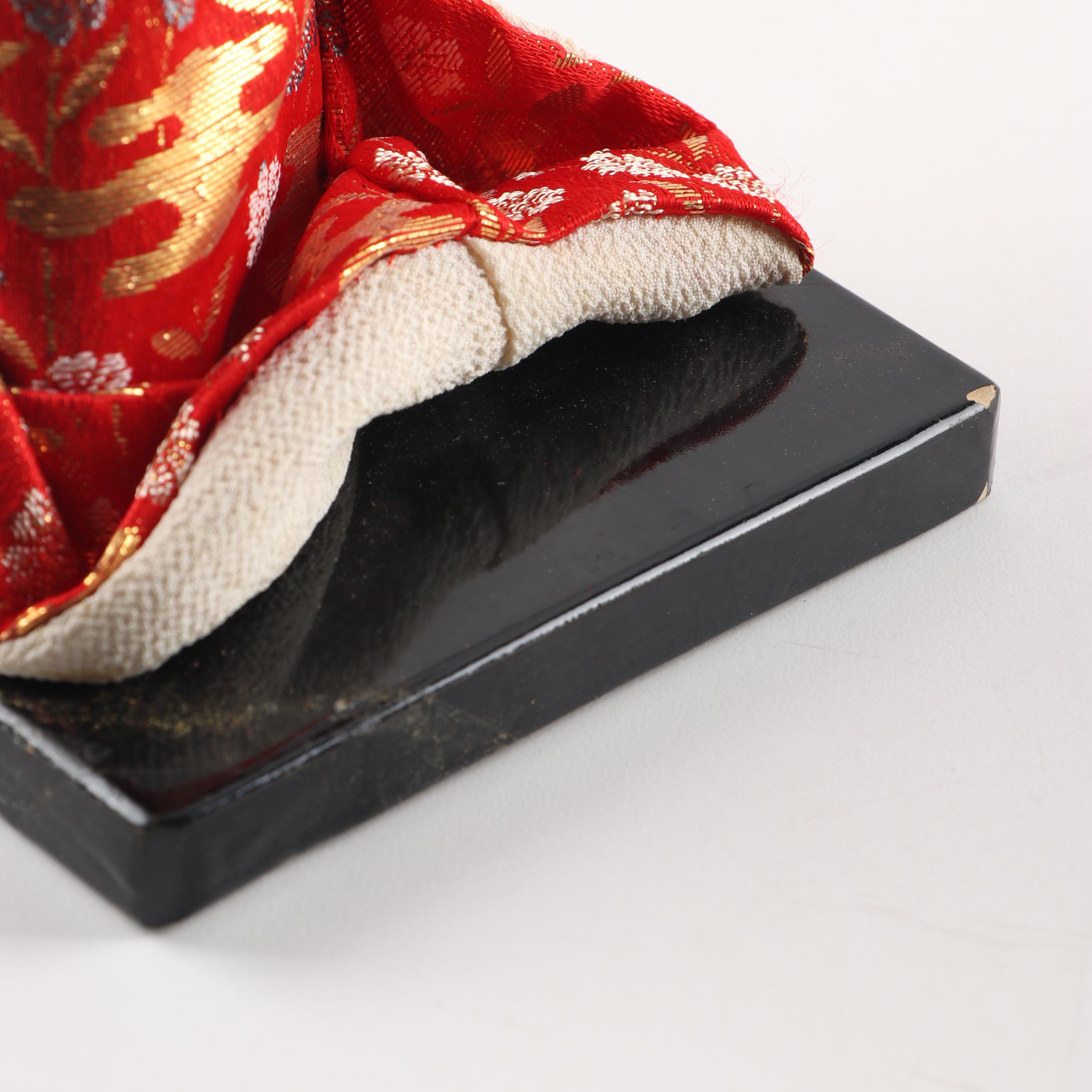 Vintage Japanese Cloth Doll on Stand EBTH