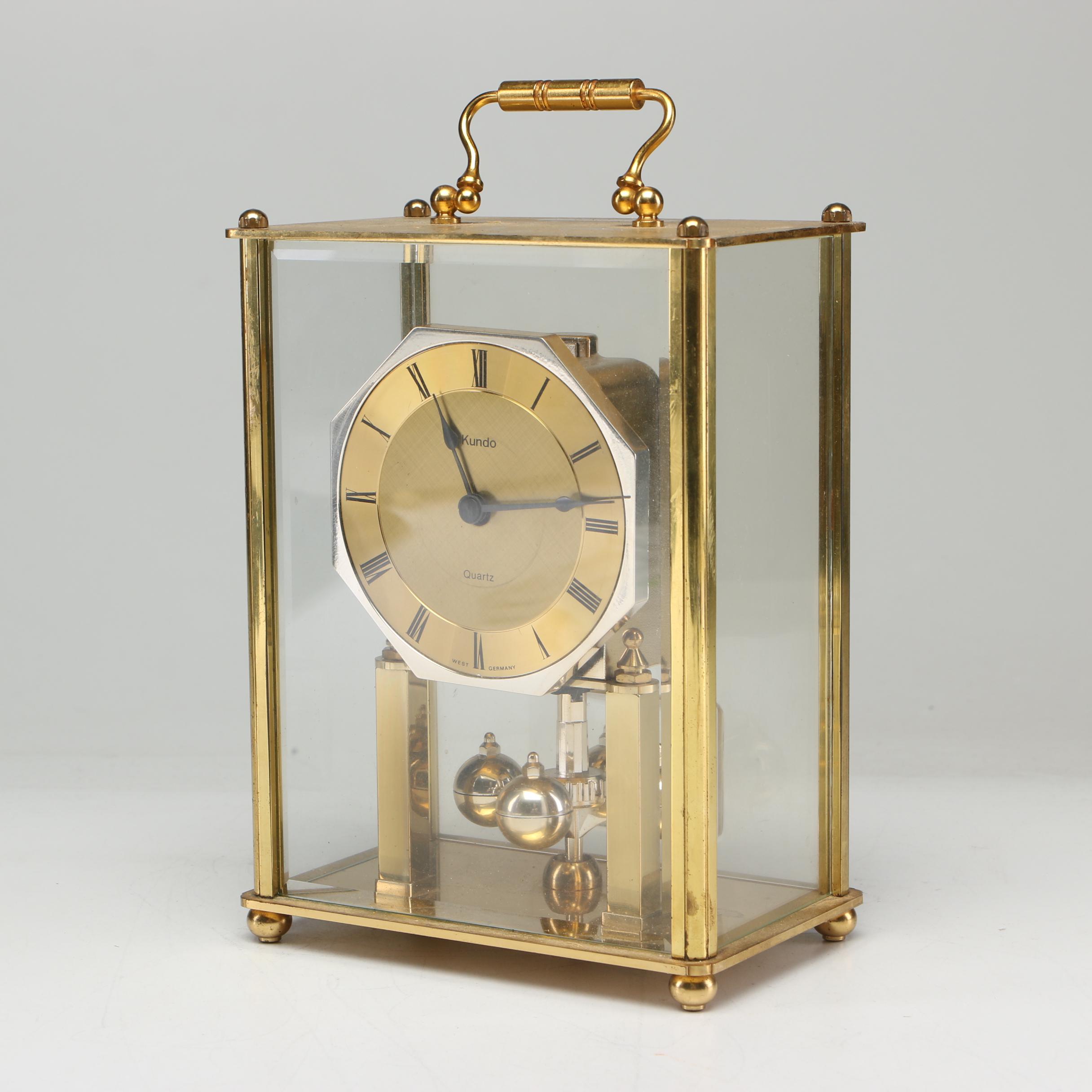 Kundo Quartz Anniversary Clock with Brass Case, Late 20th Century EBTH
