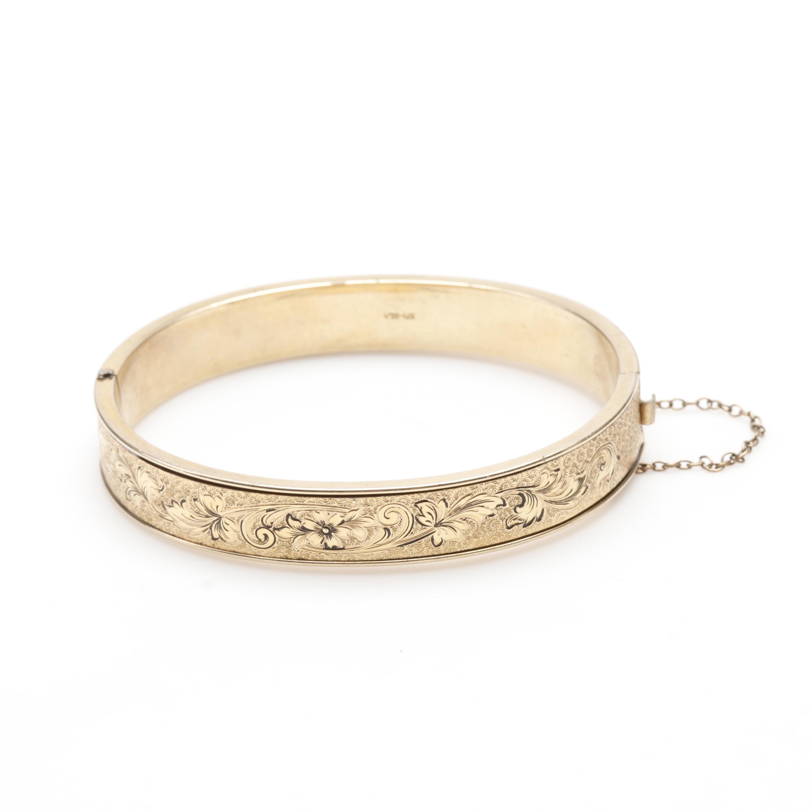 Vintage Bates & Bacon Gold Filled Taille D’Epargné Bracelet | EBTH