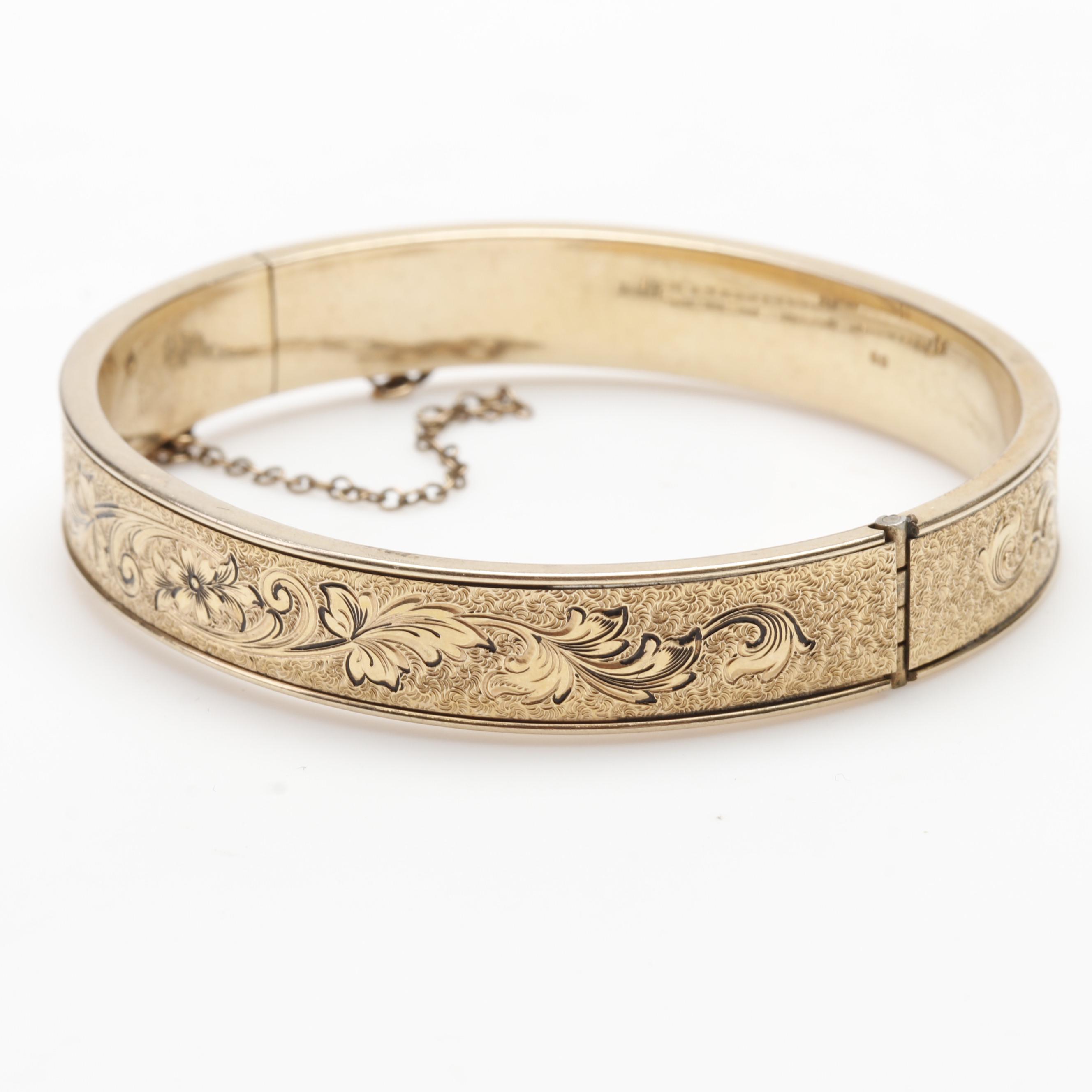 Vintage Bates & Bacon Gold Filled Taille D’Epargné Bracelet | EBTH