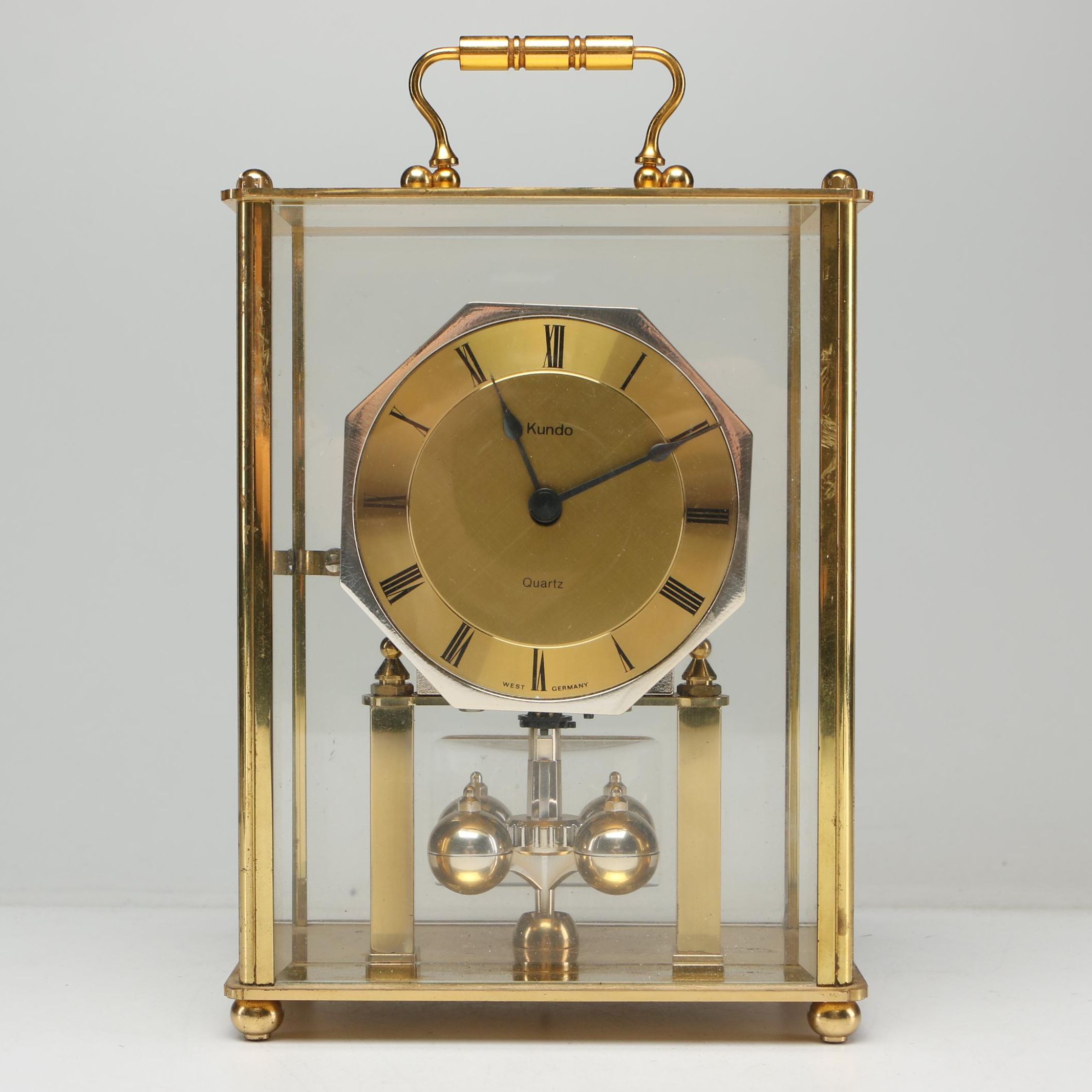 Kundo Quartz Anniversary Clock with Brass Case, Late 20th Century EBTH
