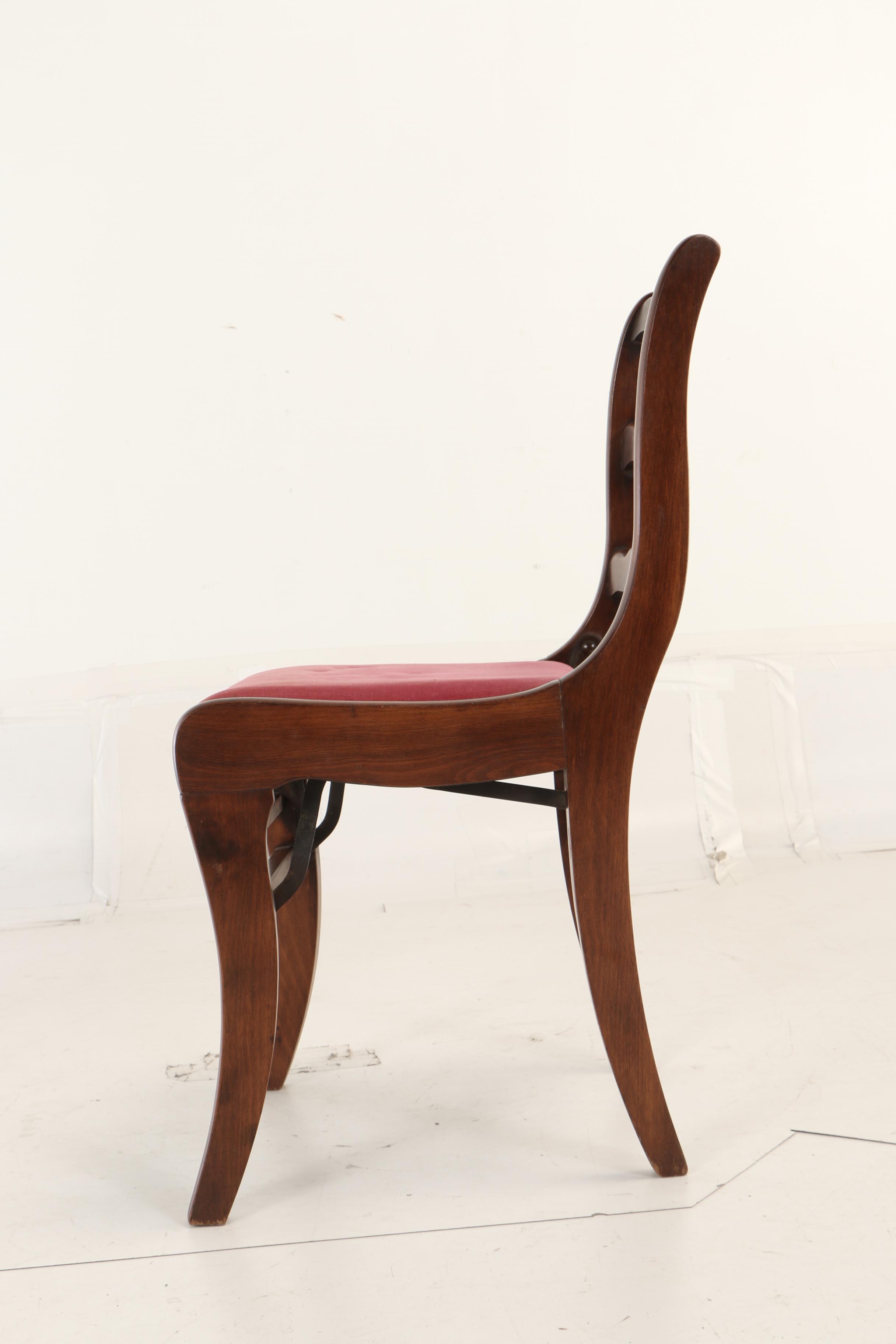 Tell City Chair Co., Six Classical Style MahoganyStained Folding Side