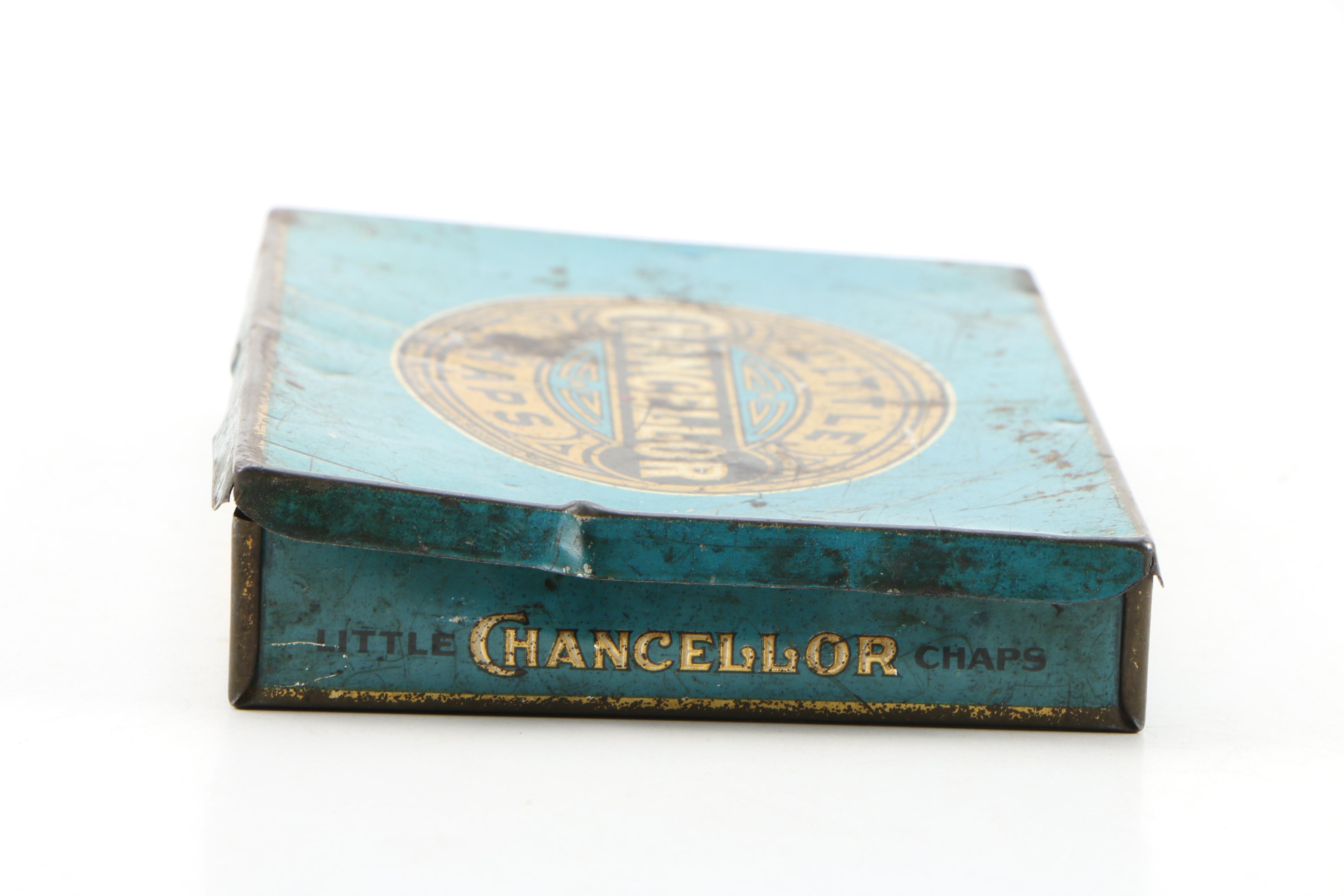 Rigby's and Chancellor Cigar Tins and a Burley and Bright Tobacco Tin