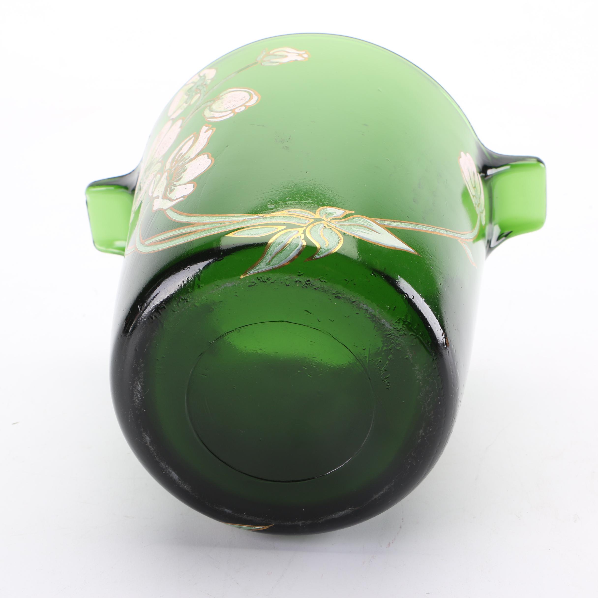 Perrier Jouet Style HandPainted Glass Ice Bucket EBTH