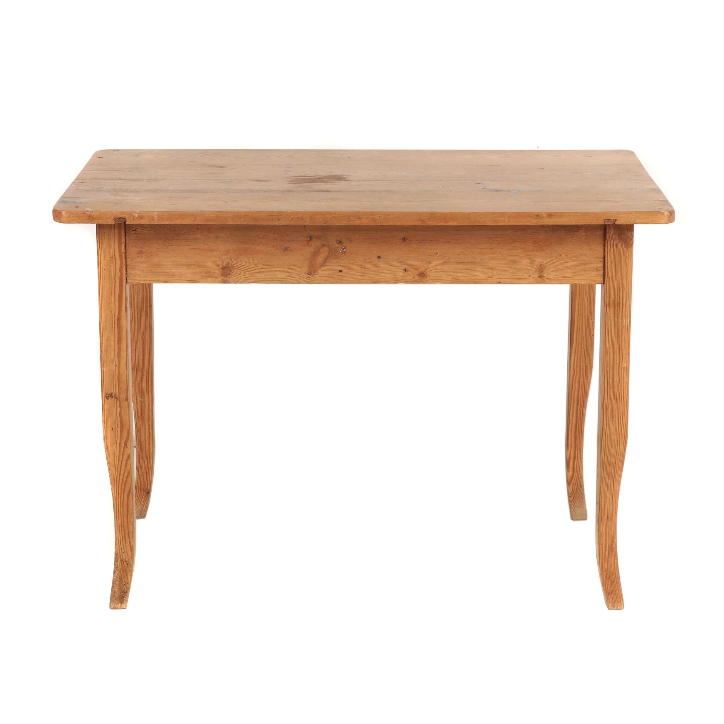 Knotty Pine Kitchen Table, Late 20th Century EBTH