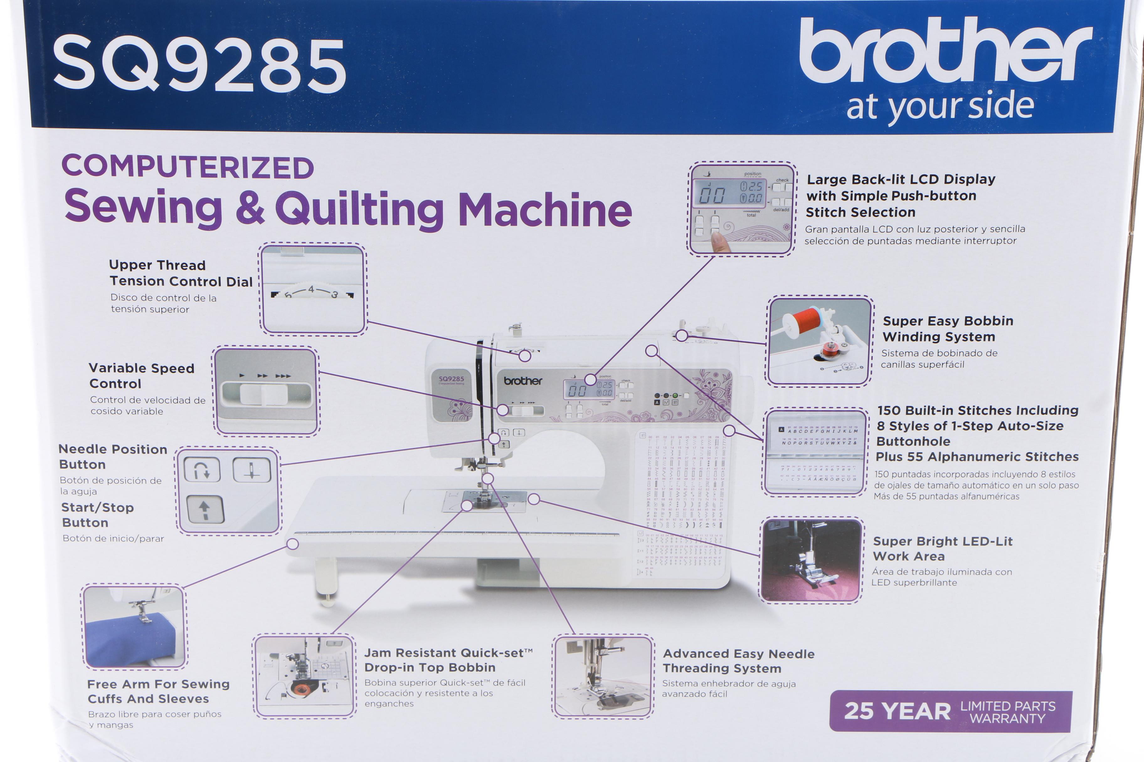 Brother SQ9285 Computerized Sewing and Quilting Machine EBTH